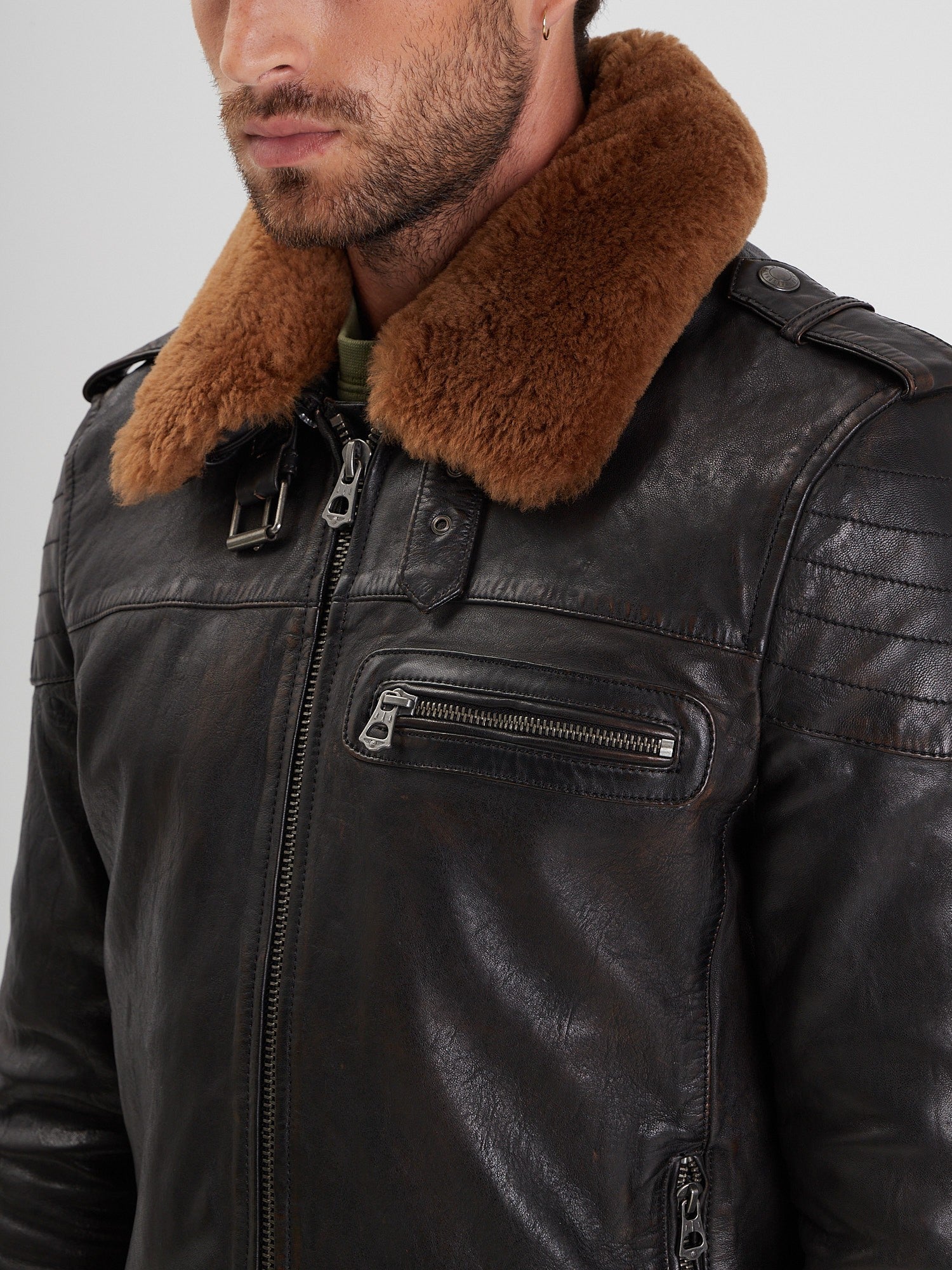 Pirate - Blouson aviateur cuir homme - Image 3