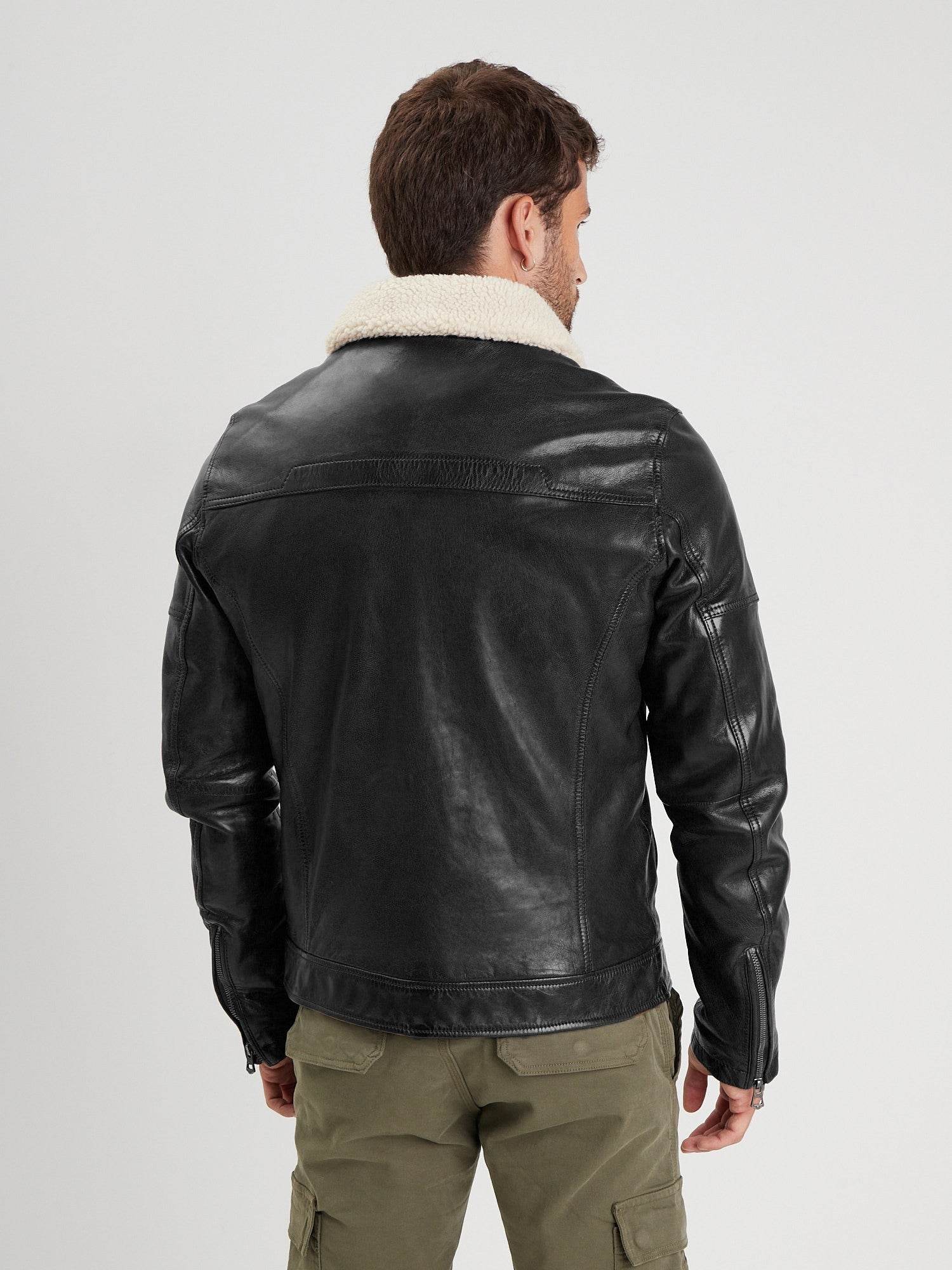 Platon - Blouson cuir aviateur homme - Image 10