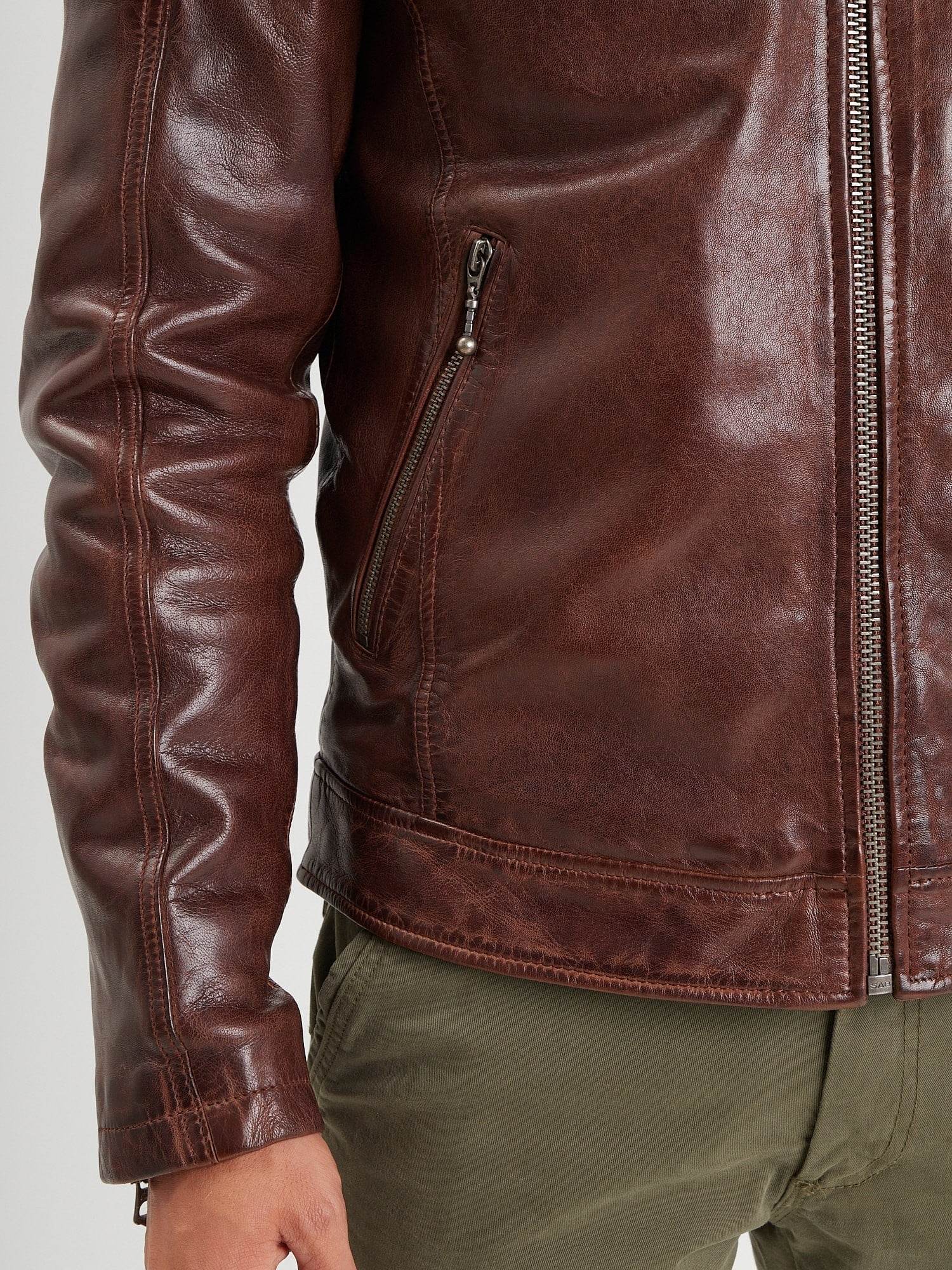 Platon - Blouson cuir aviateur homme - Image 4