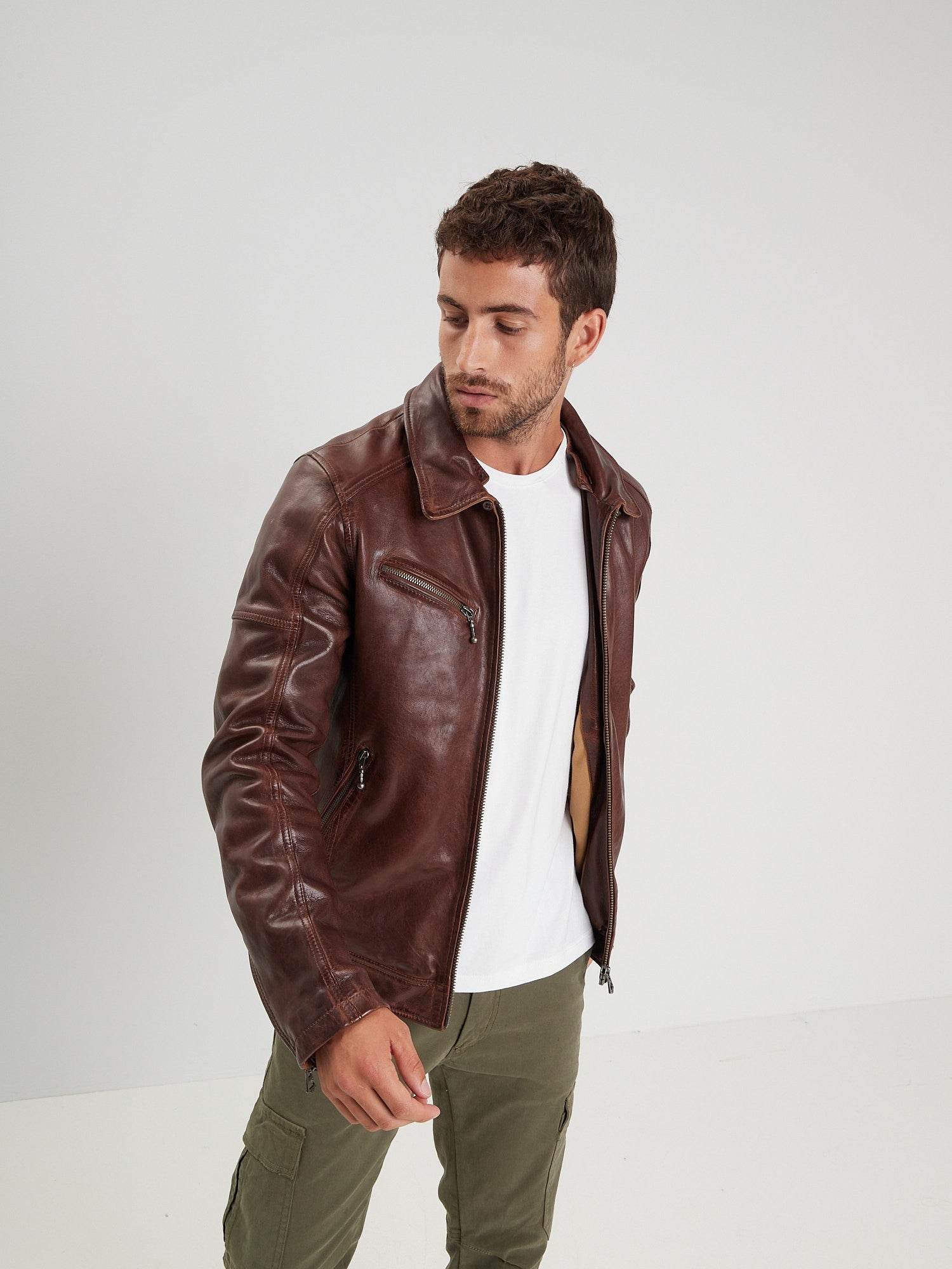 Platon - Blouson cuir aviateur homme - Image 6