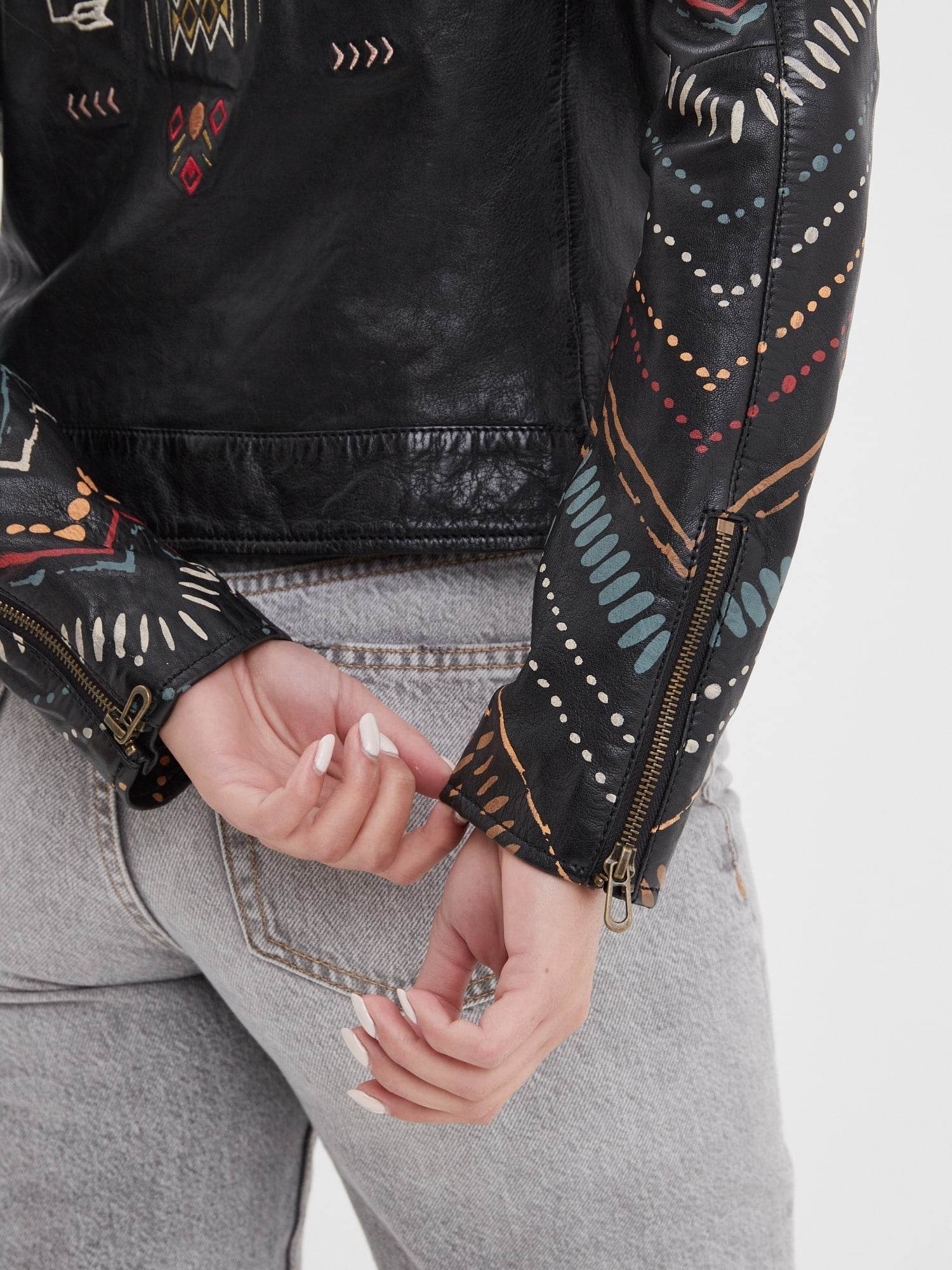 Printili - Blouson cuir fantaisie bohème - Image 7