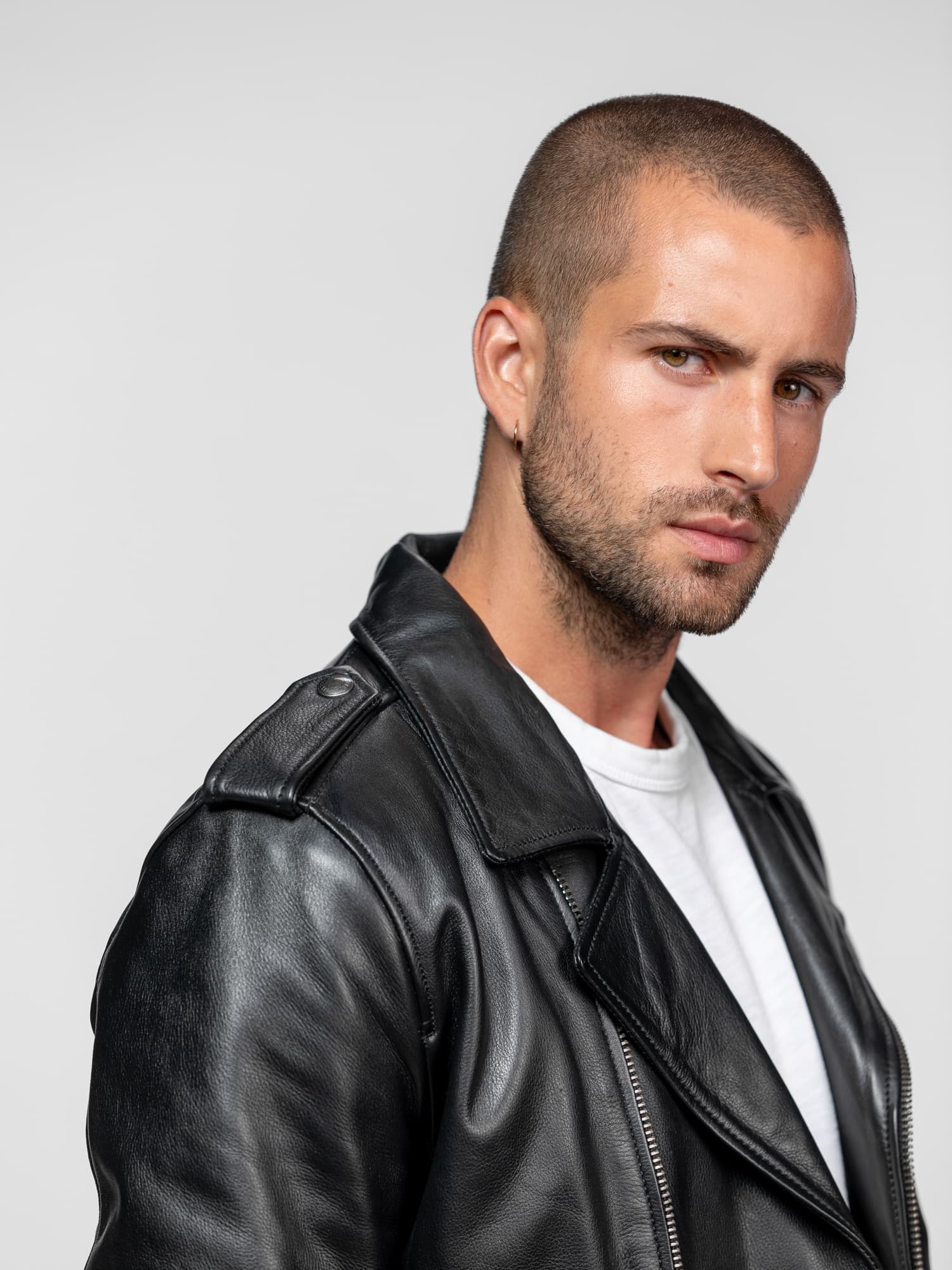 Rick - Biker cuir homme noir - Image 3