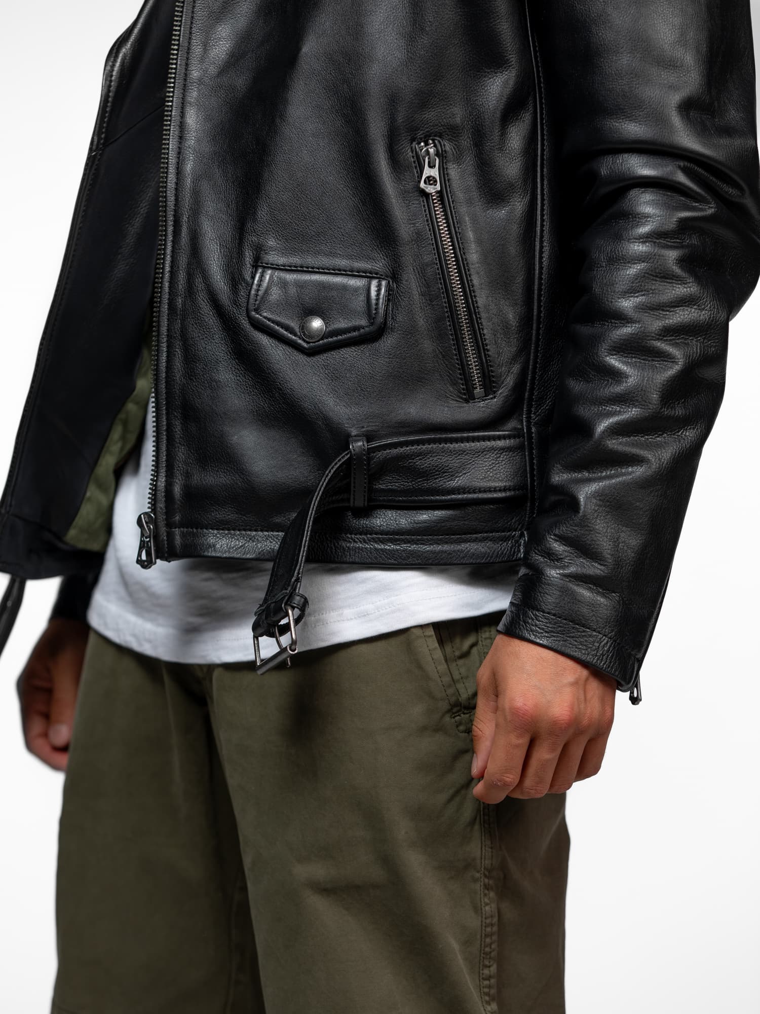 Rick - Biker cuir homme noir - Image 4