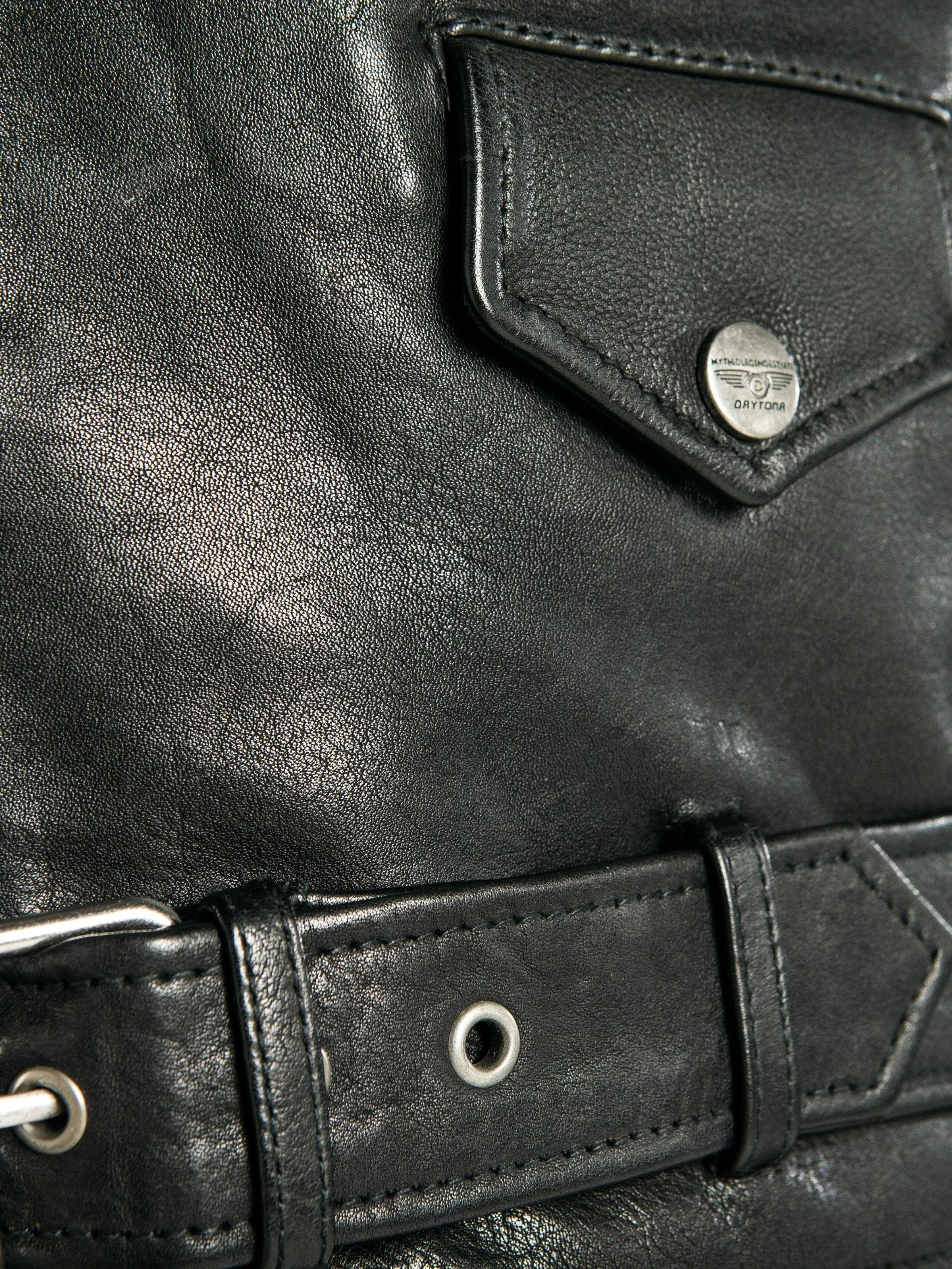 Rick - Biker cuir homme noir - Image 6