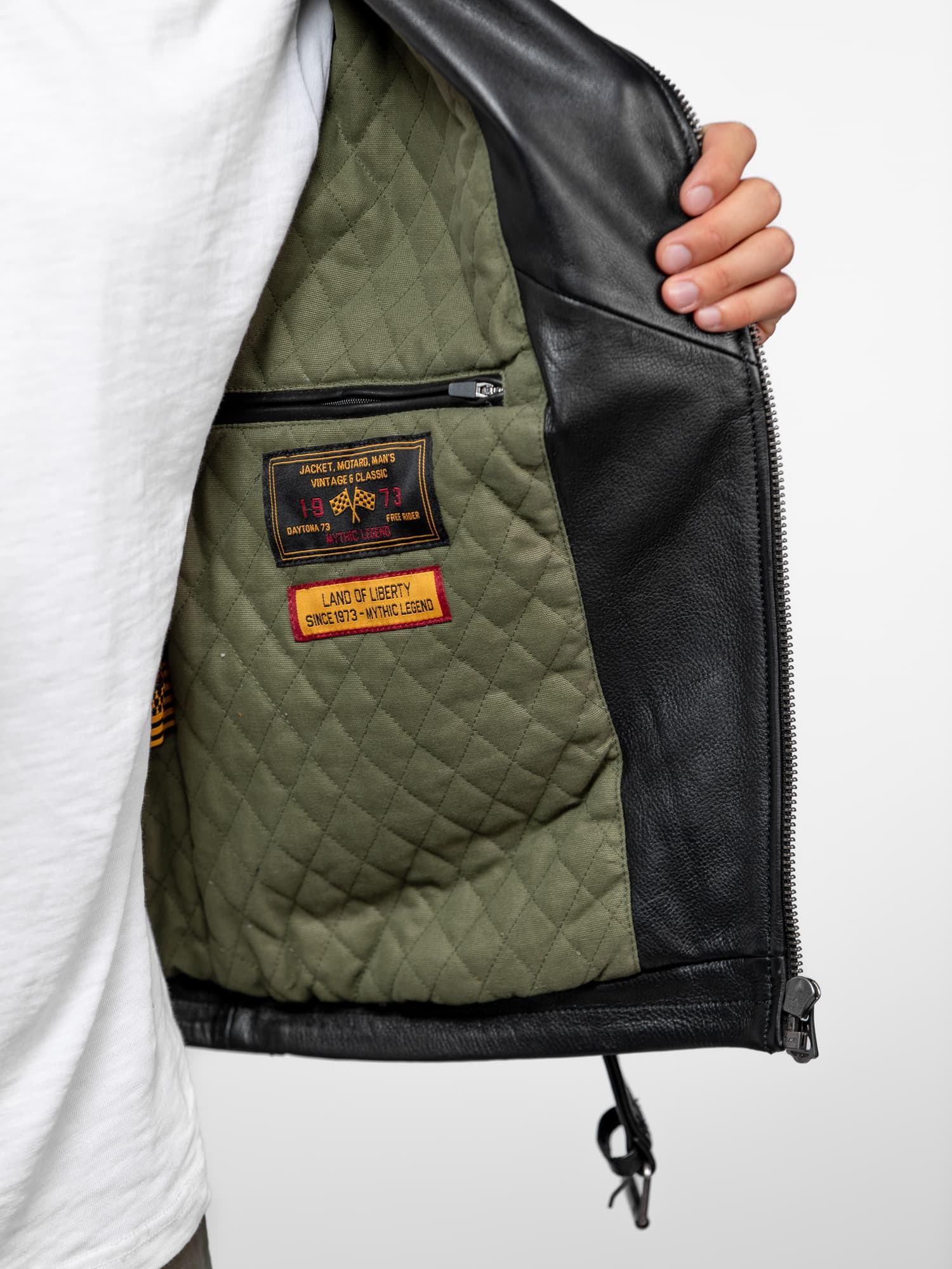 Rick - Biker cuir homme noir - Image 7