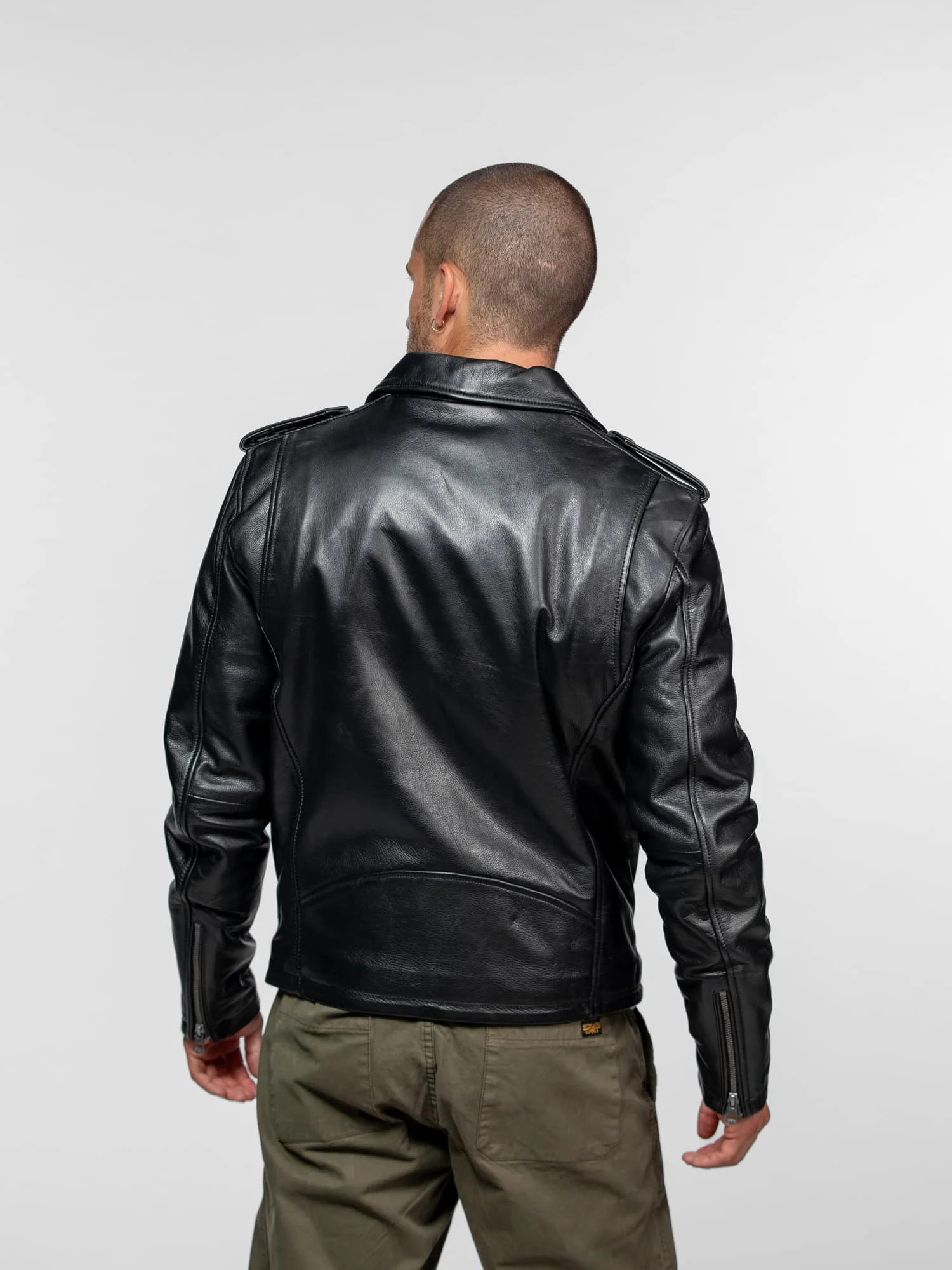 Rick - Biker cuir homme noir - Image 8
