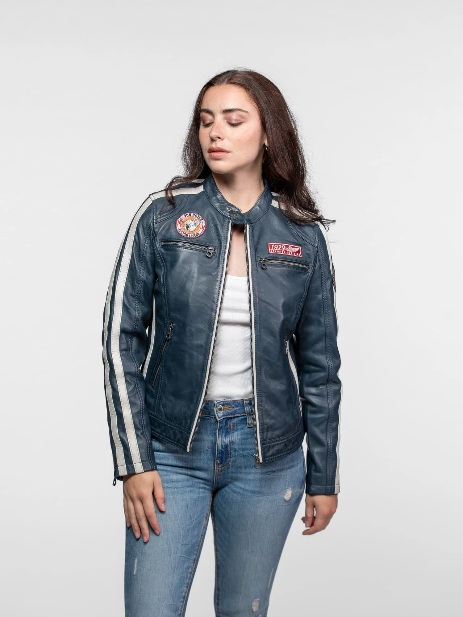 Roadie - Blouson motard cuir femme - Image 10
