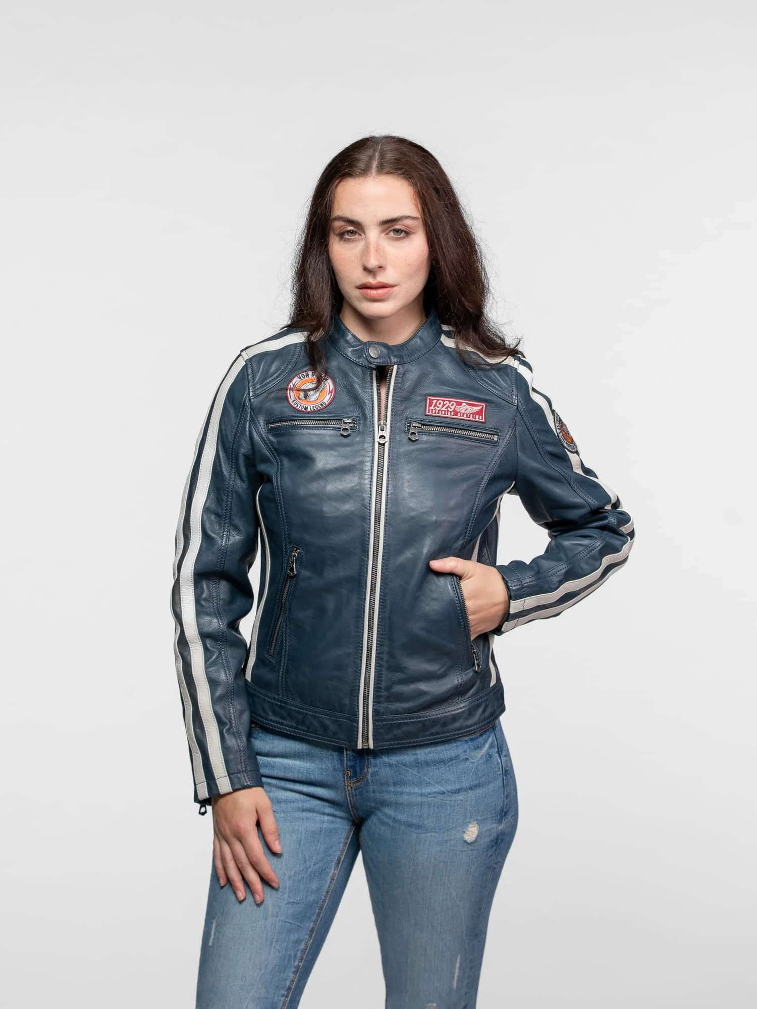Roadie - Blouson motard cuir femme - Image 11