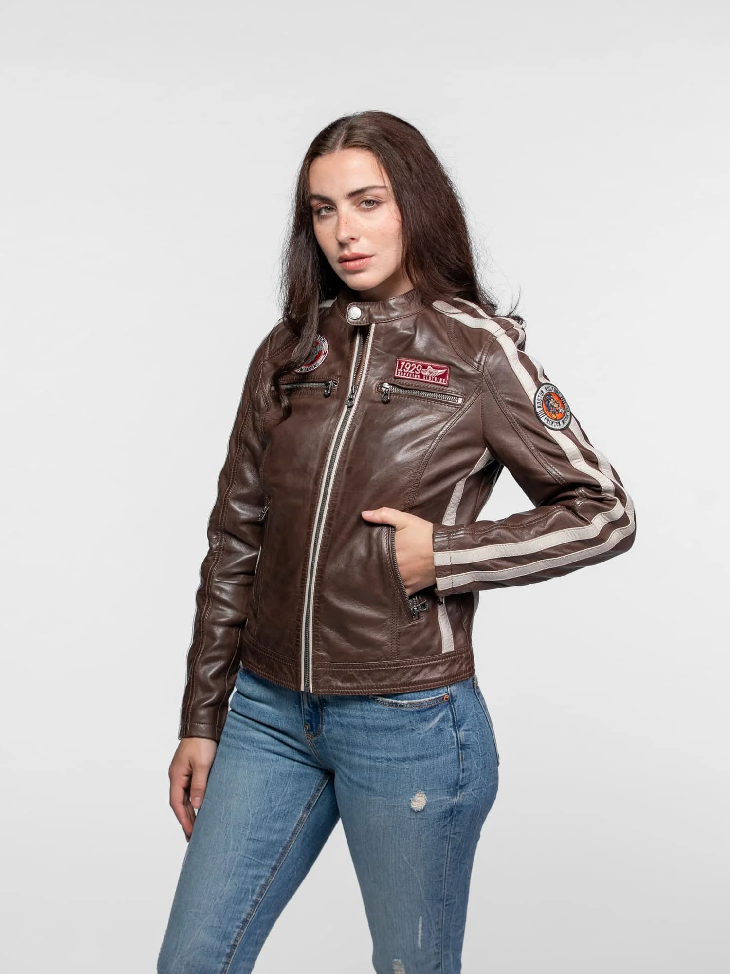 Roadie - Blouson motard cuir femme - Image 14