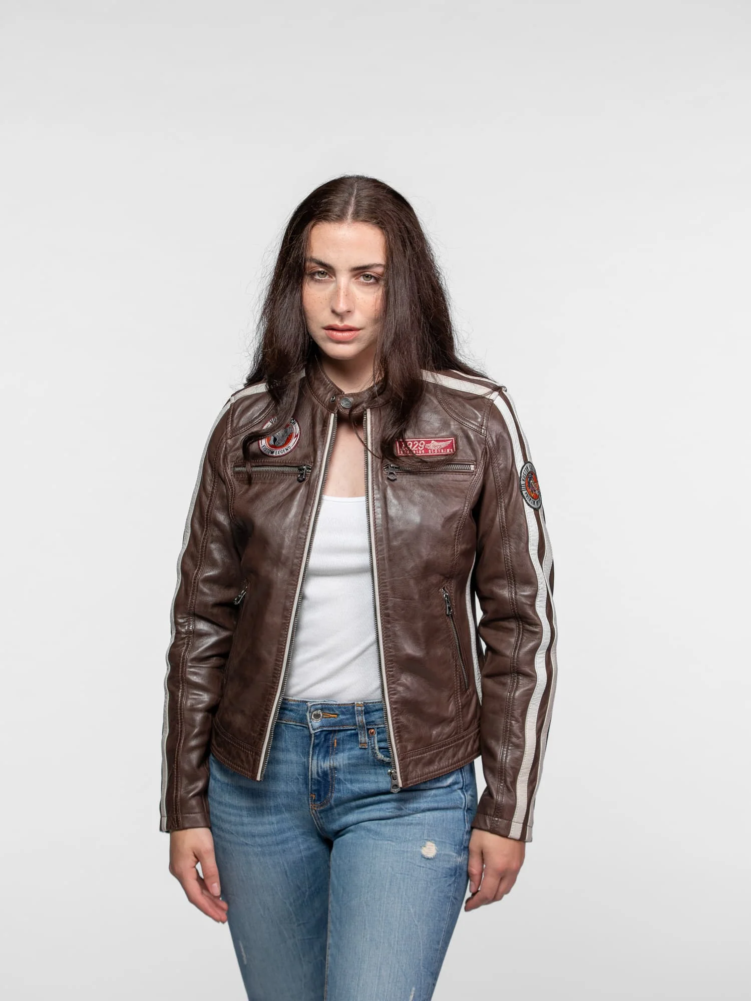 Roadie - Blouson motard cuir femme - Image 17