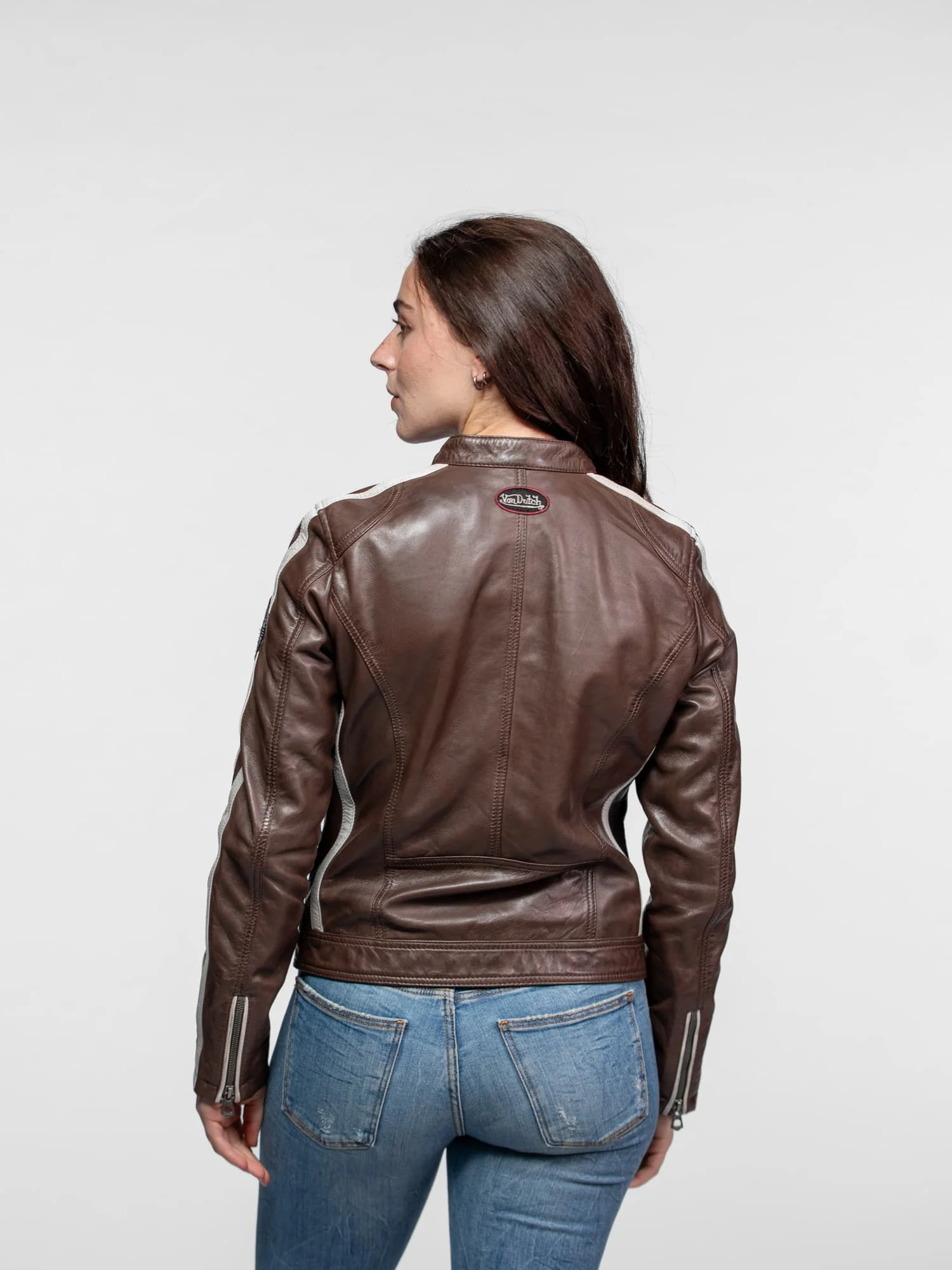 Roadie - Blouson motard cuir femme - Image 18