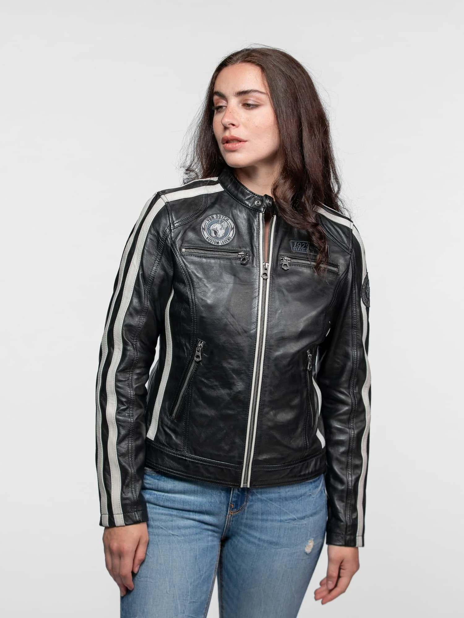 Roadie - Blouson motard cuir femme - Image 19