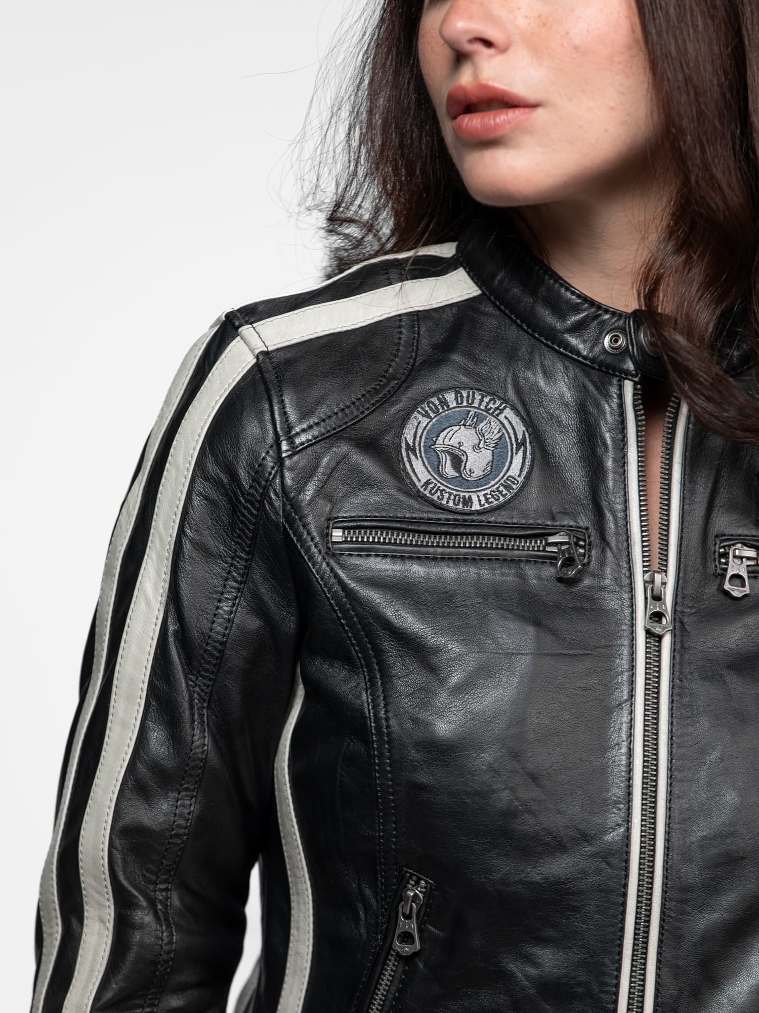 Roadie - Blouson motard cuir femme - Image 21