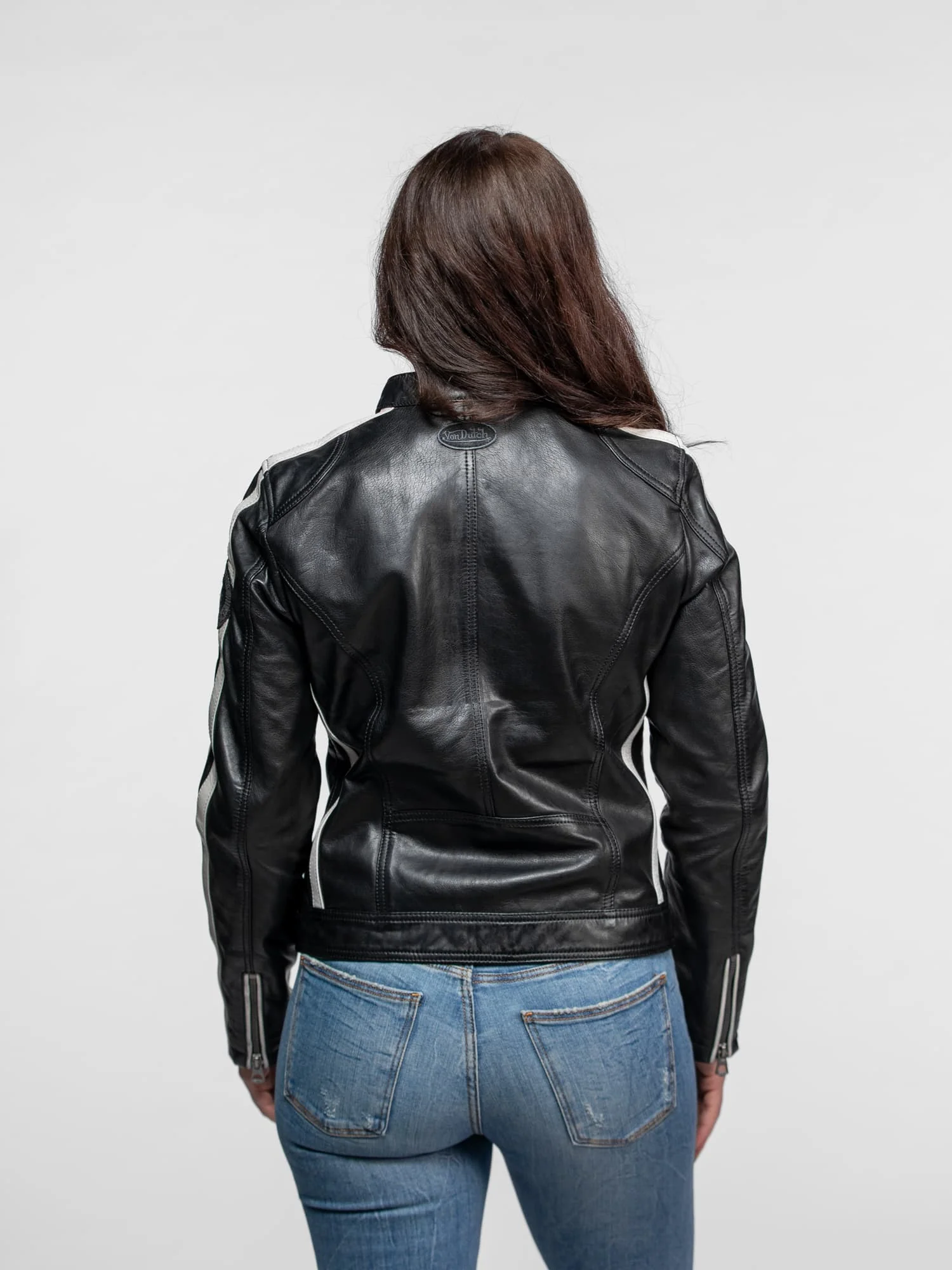 Roadie - Blouson motard cuir femme - Image 23