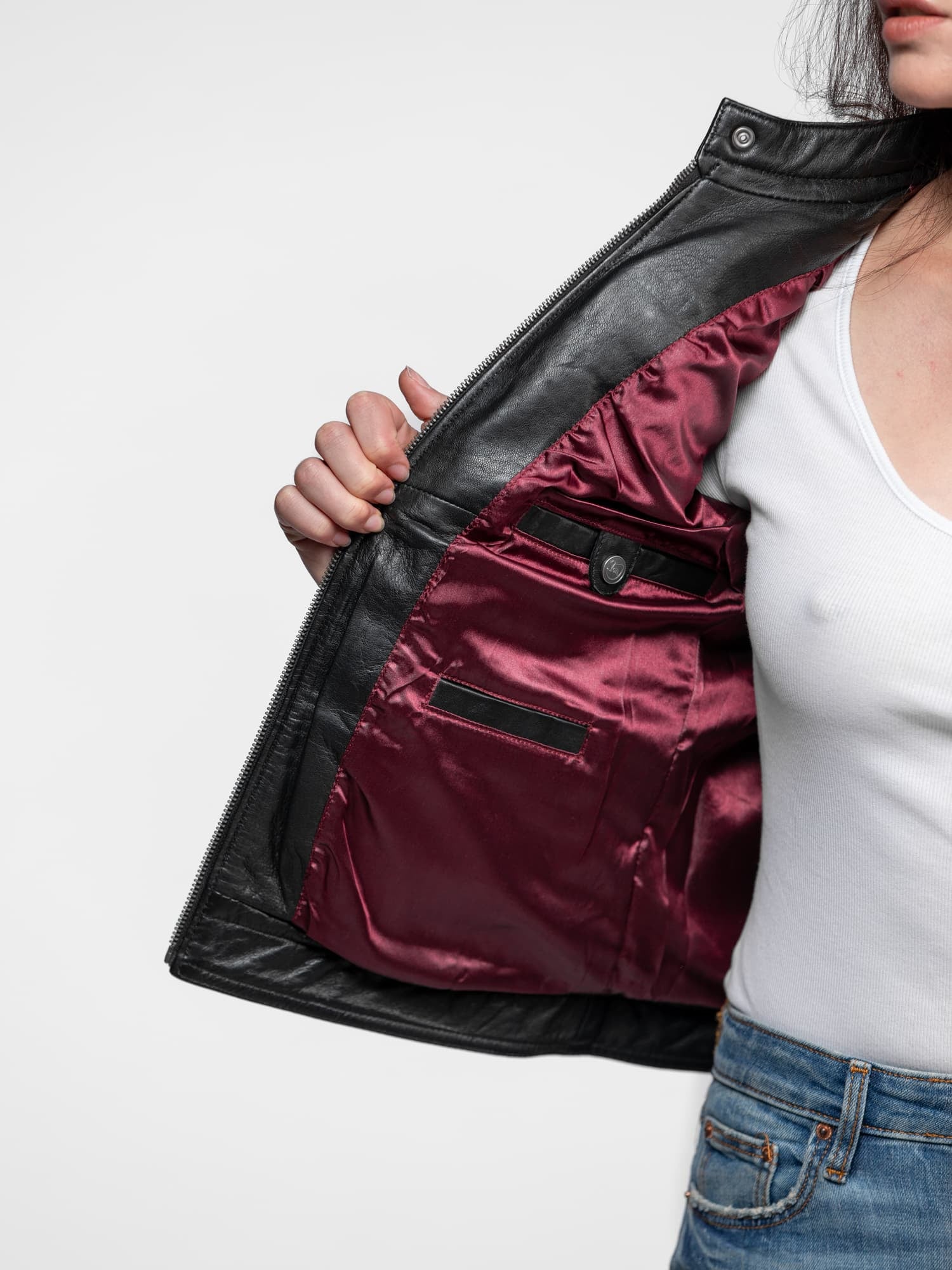 Roadie - Blouson motard cuir femme - Image 24