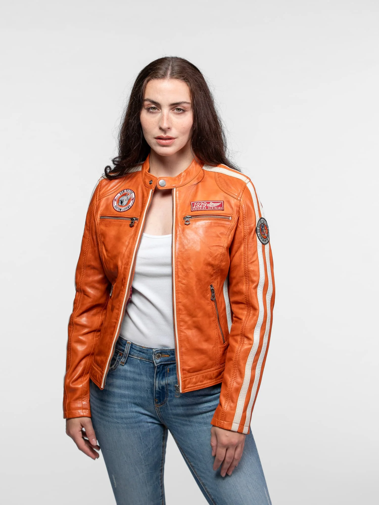 Roadie - Blouson motard cuir femme - Image 25