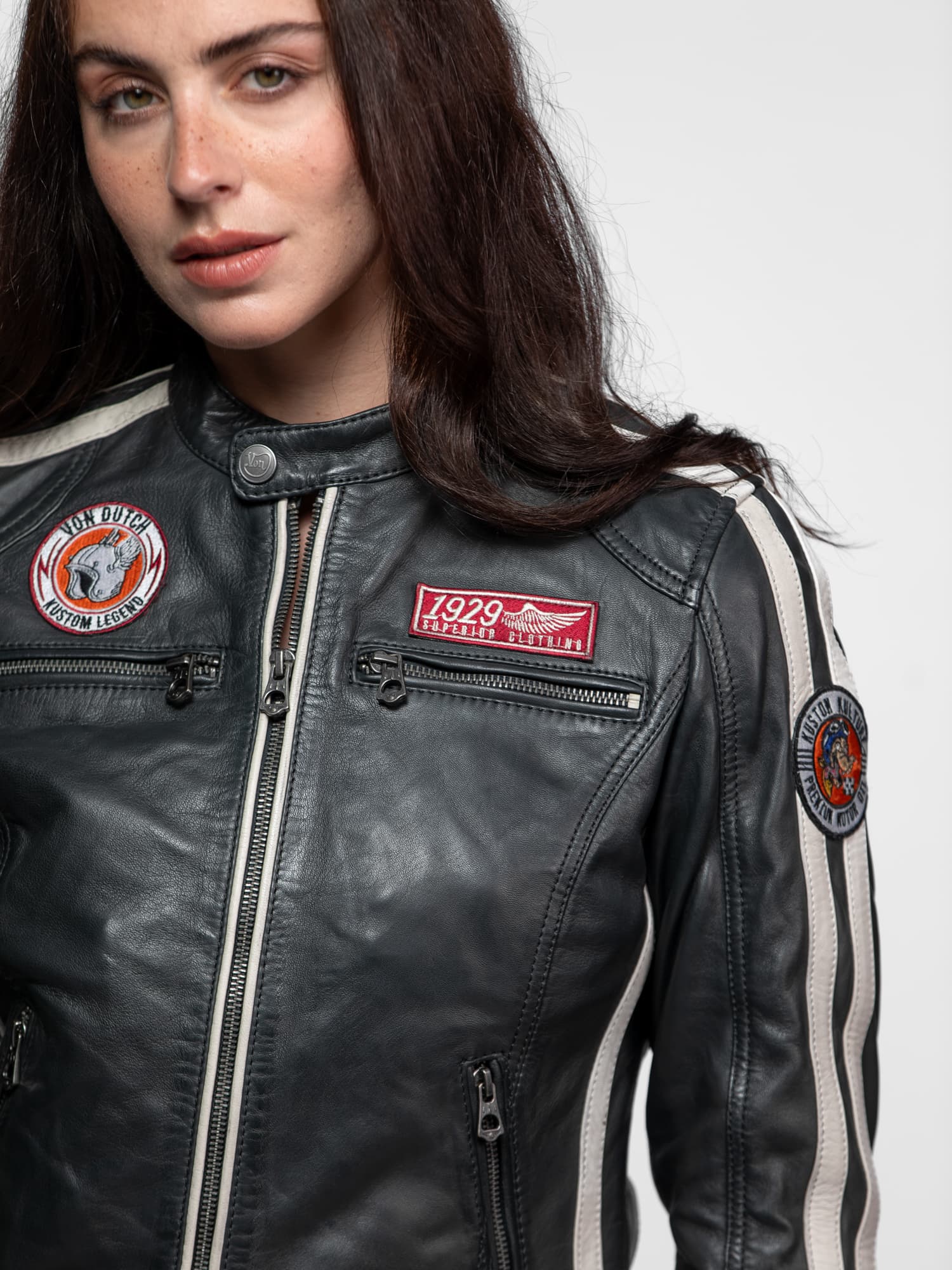 Roadie - Blouson motard cuir femme - Image 4