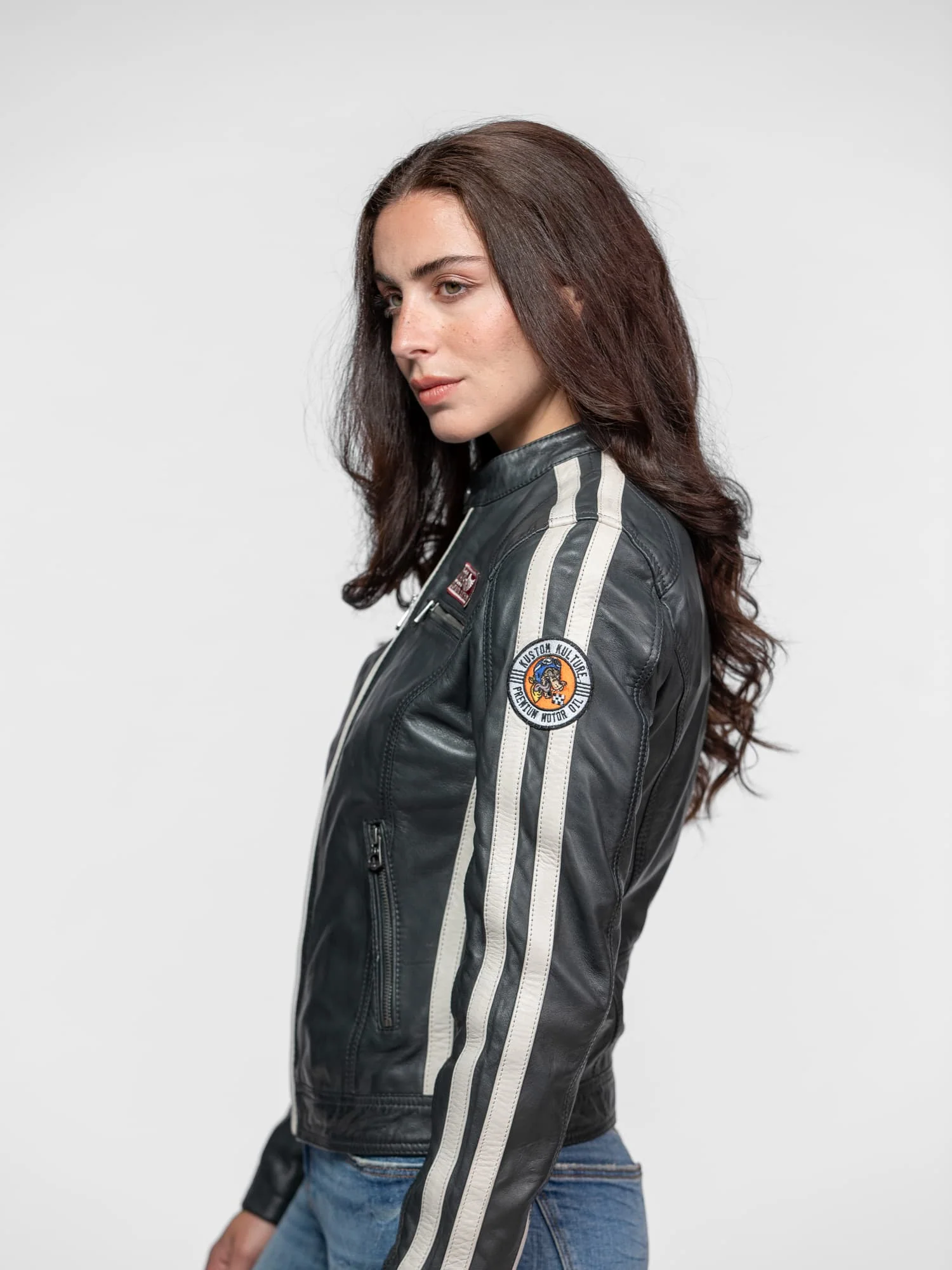 Roadie - Blouson motard cuir femme - Image 5