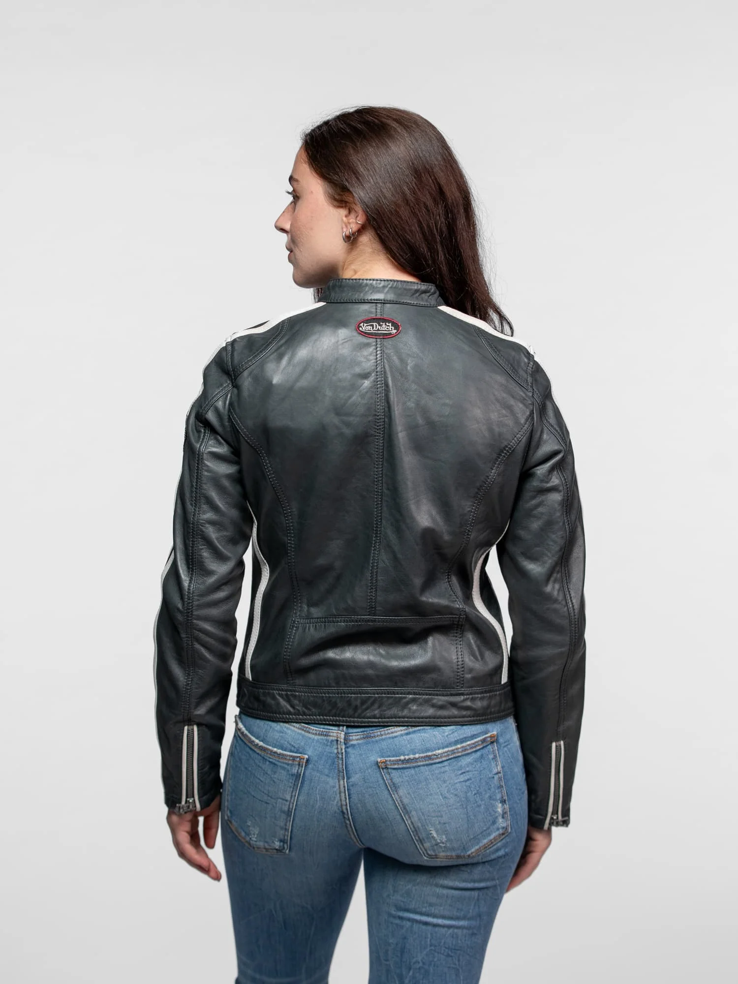 Roadie - Blouson motard cuir femme - Image 6