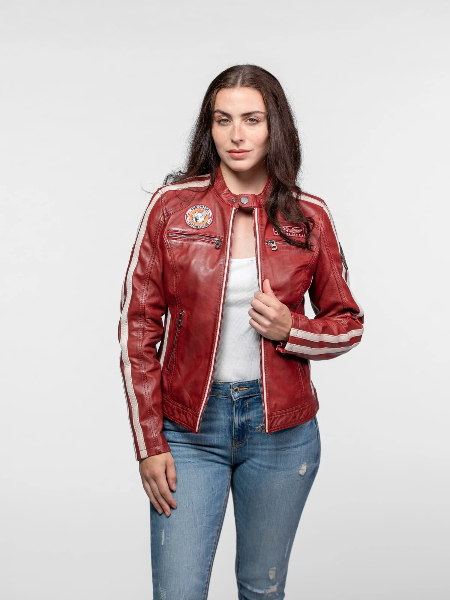 Roadie - Blouson motard cuir femme - Image 7