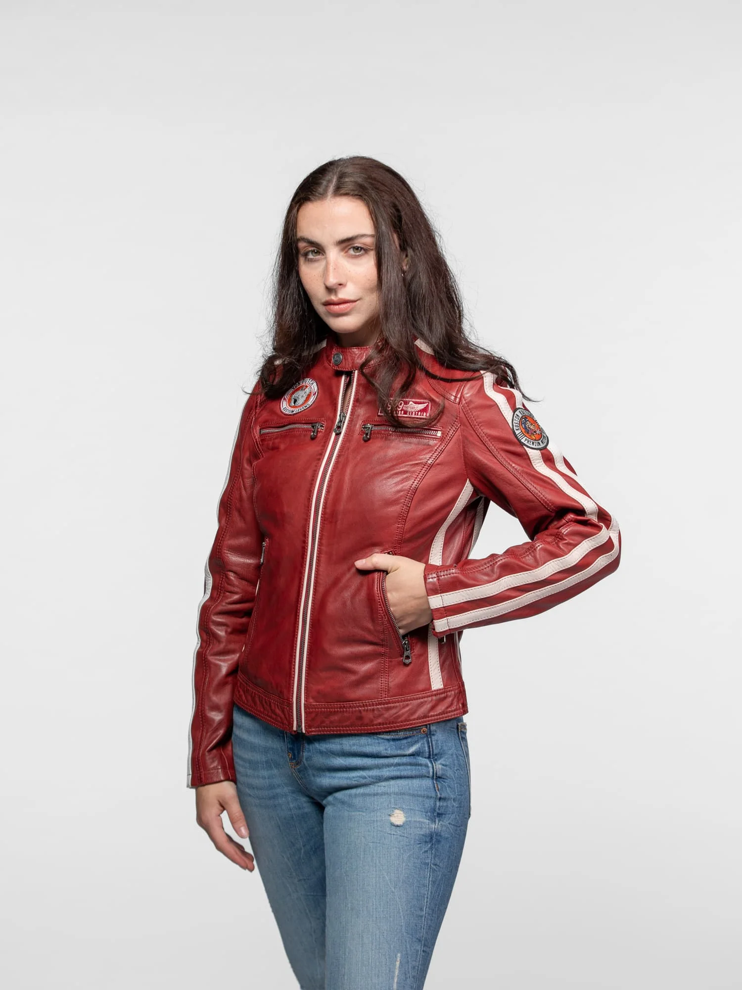Roadie - Blouson motard cuir femme - Image 8