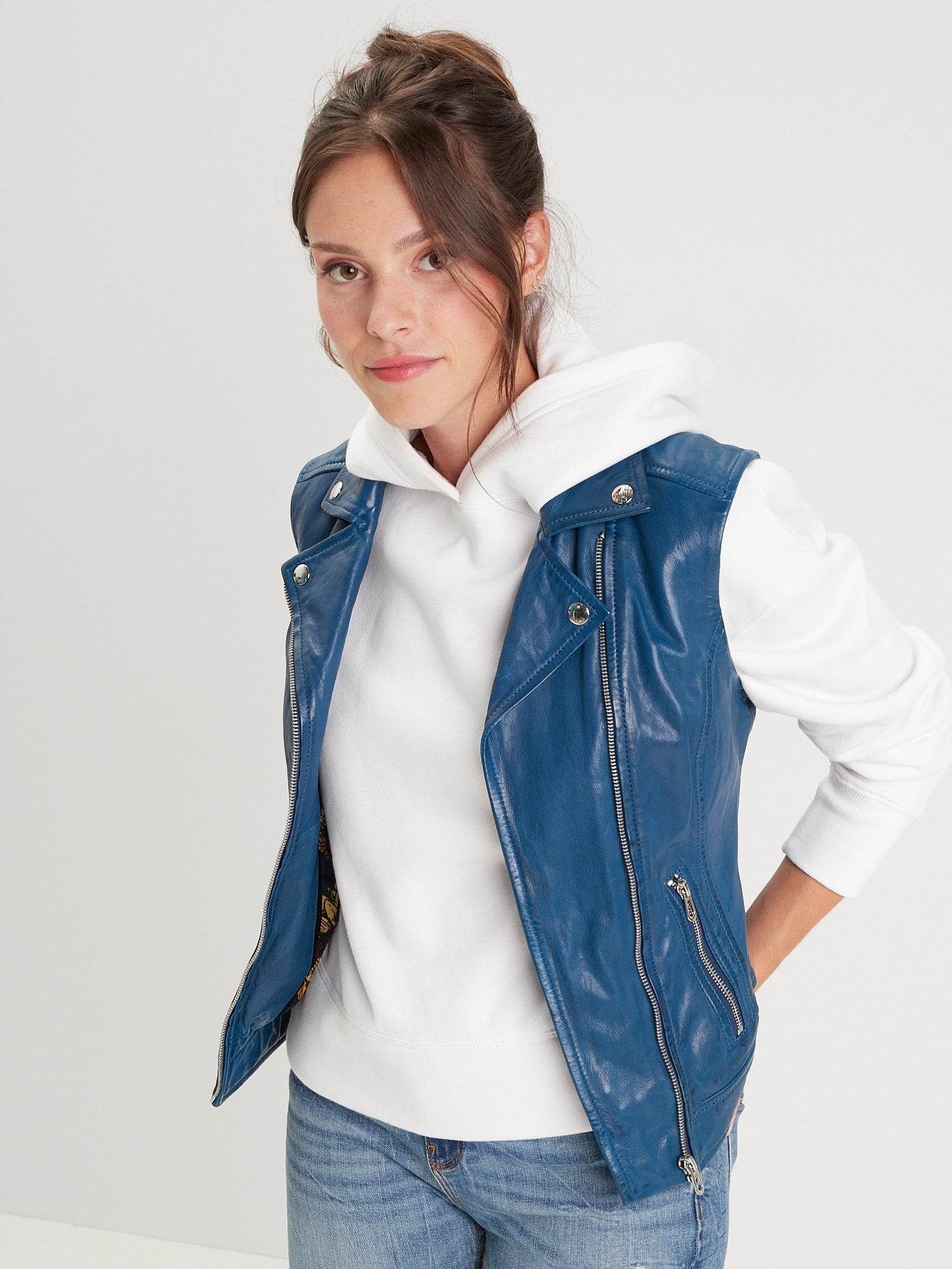 Sarah - Veste cuir sans manche - Image 10
