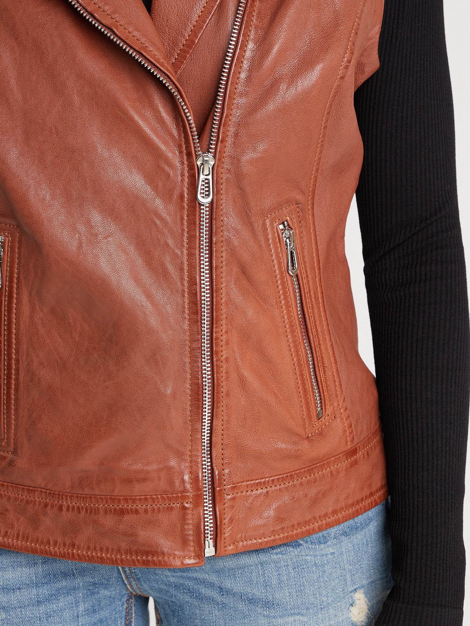 Sarah - Veste cuir sans manche - Image 7