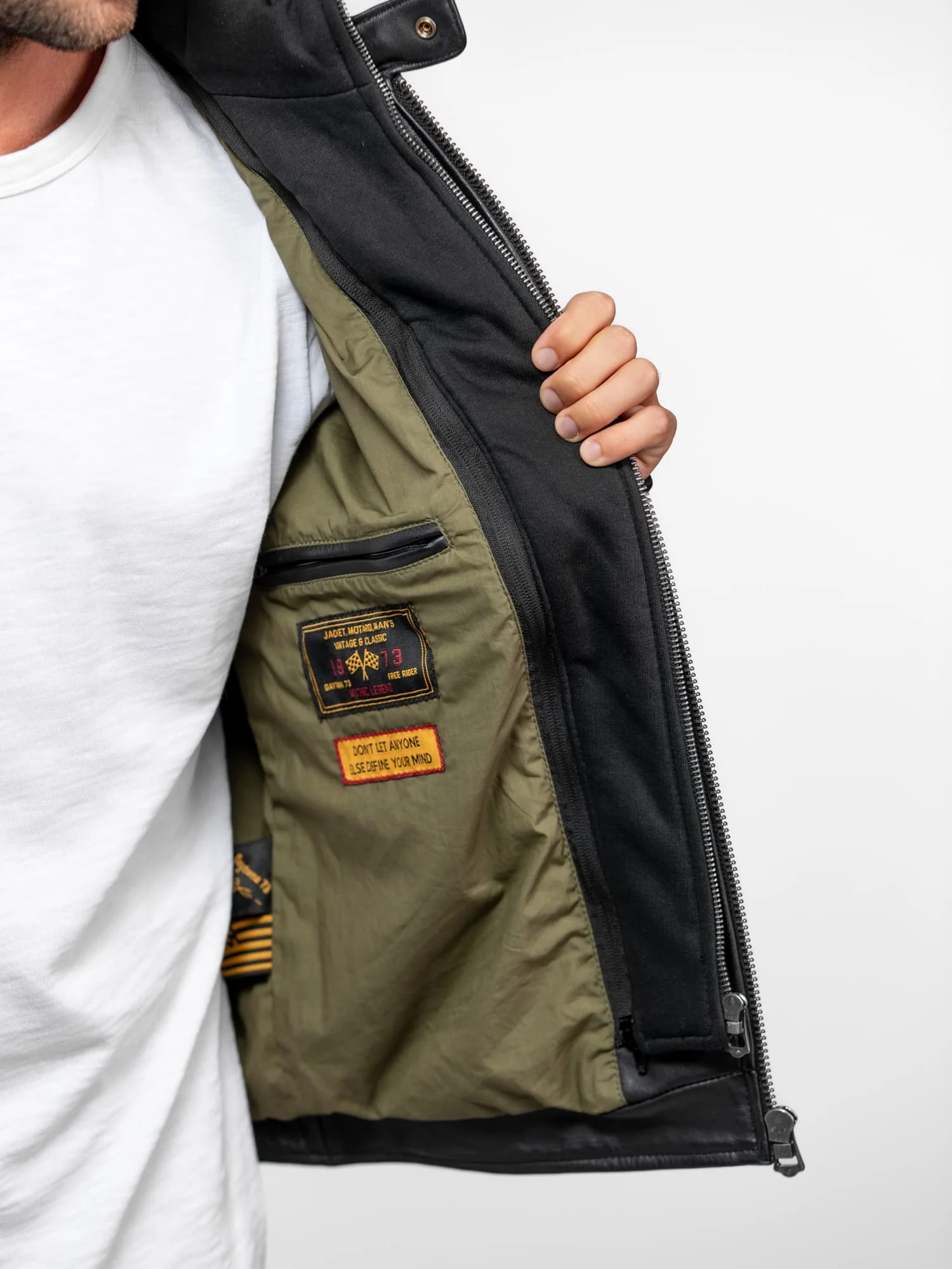 Shafter - Blouson cuir capuche - Image 5