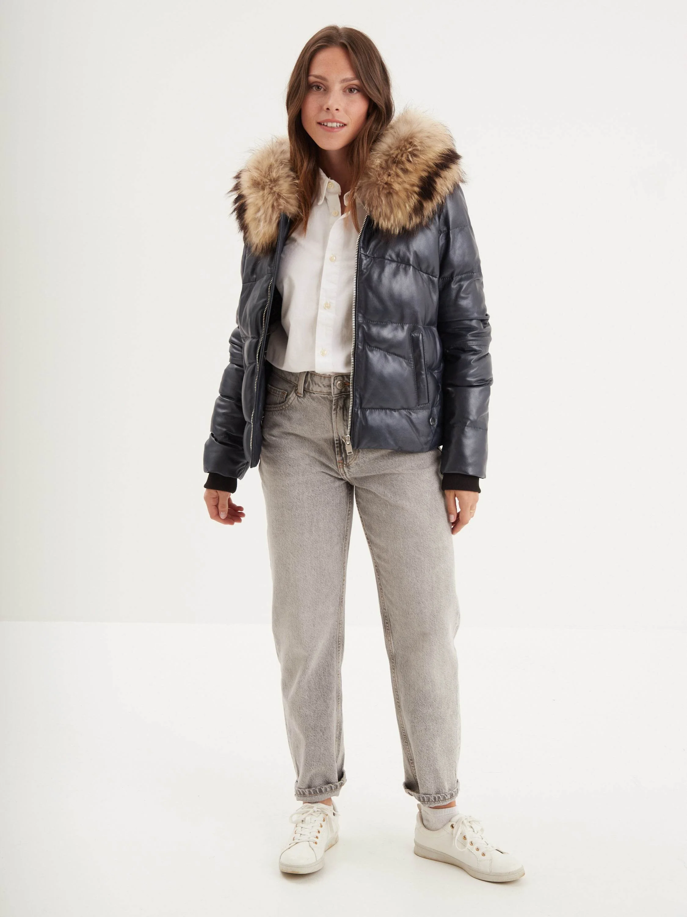 Shana - Doudoune cuir femme - Image 14