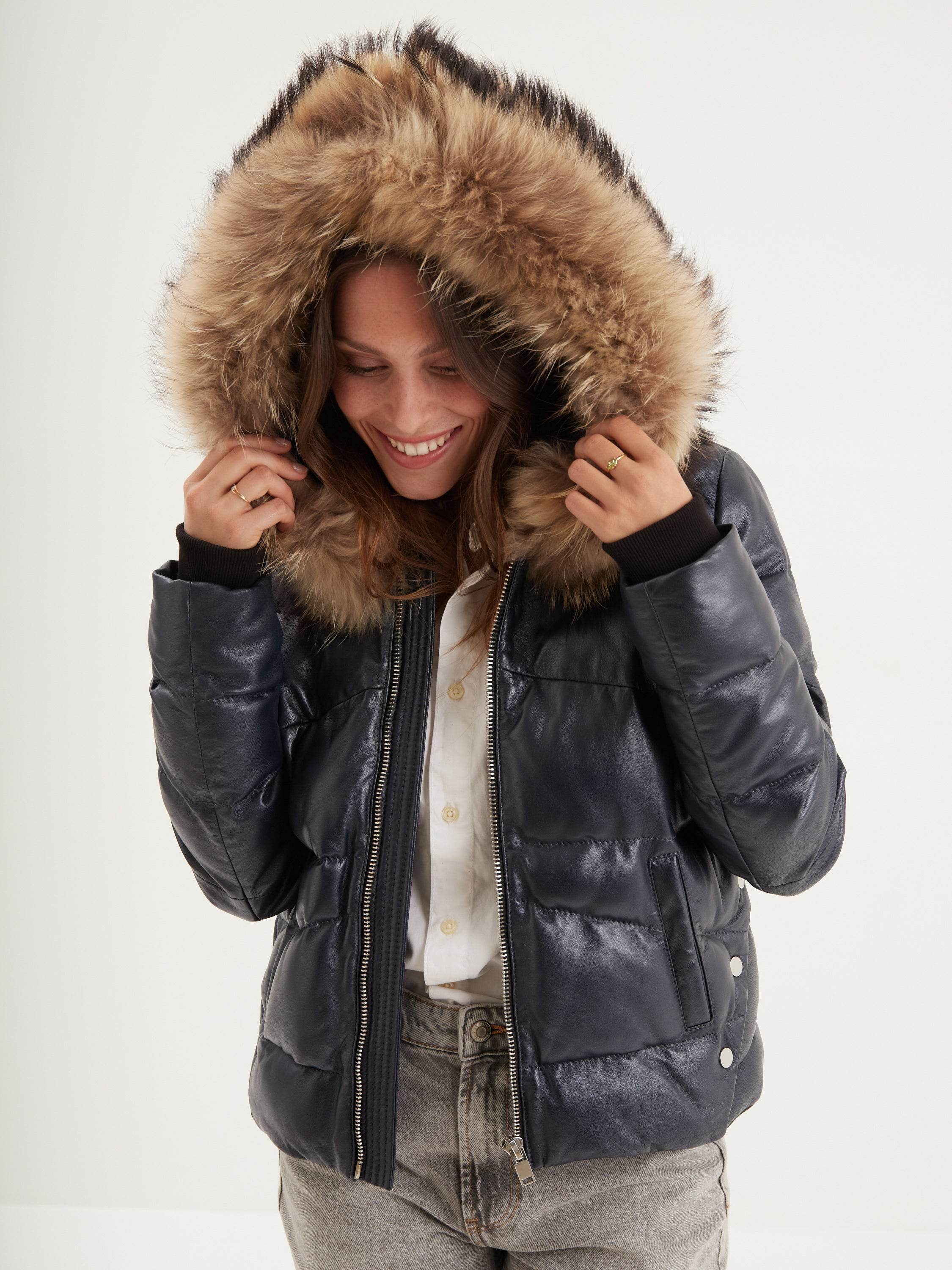 Shana - Doudoune cuir femme - Image 7