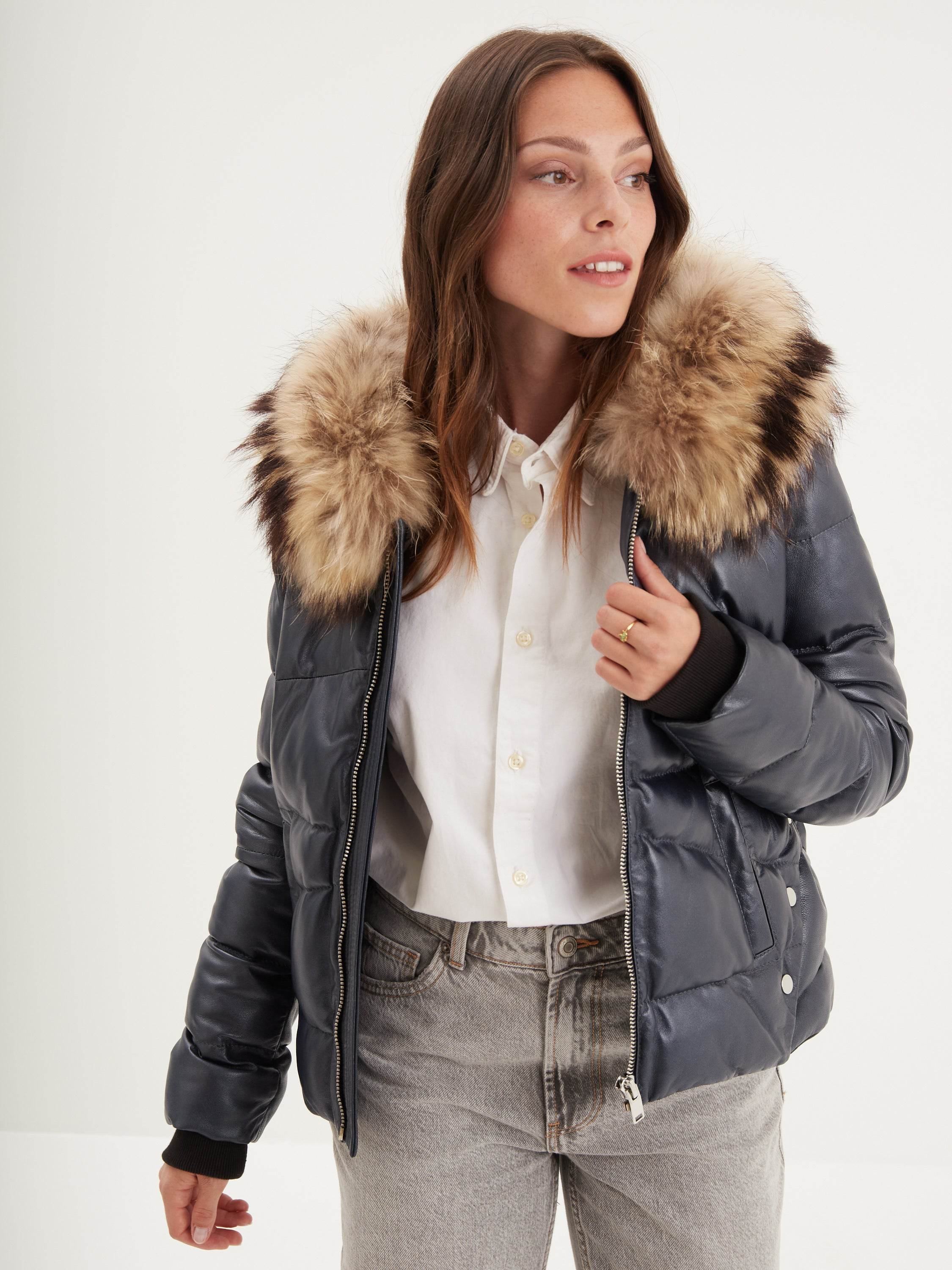 Shana - Doudoune cuir femme - Image 8