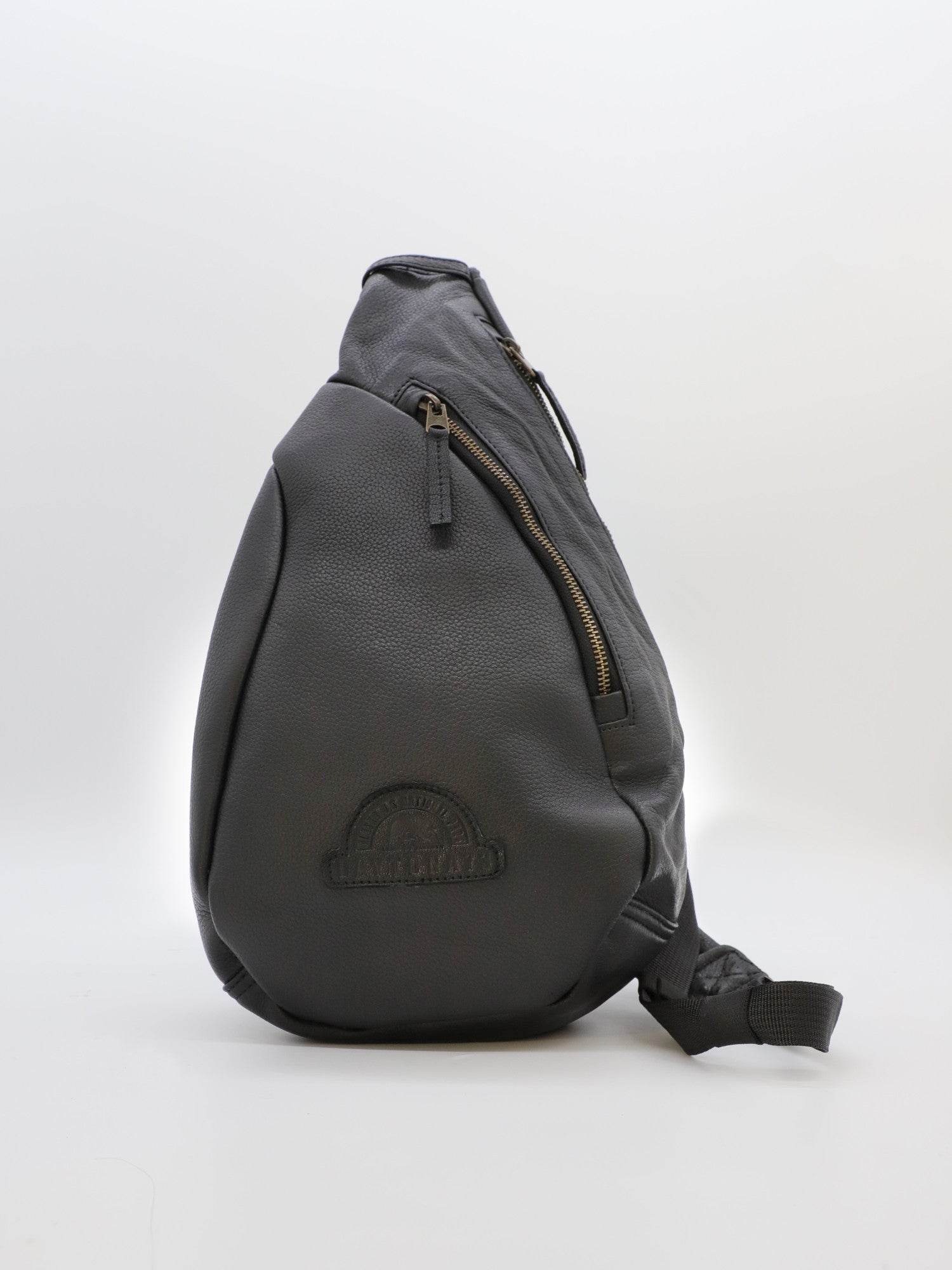 Siling - Sacoche cuir noir homme