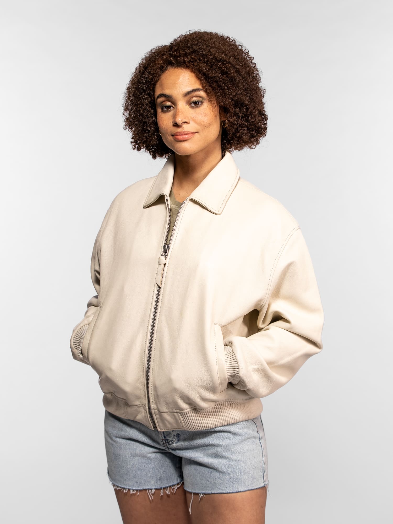 Tulip - Blouson cuir femme - Image 4