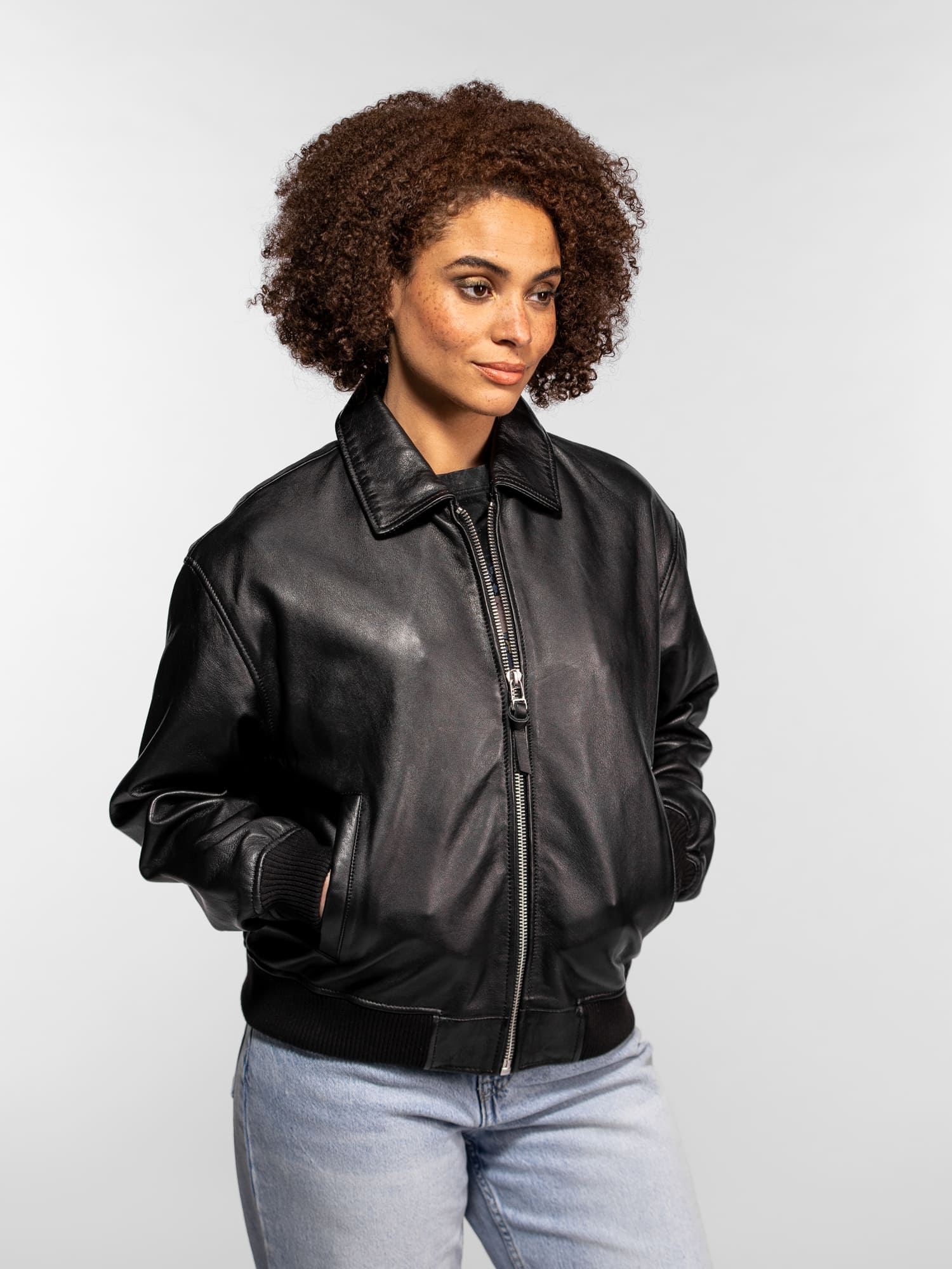 Tulip - Blouson cuir femme - Image 9
