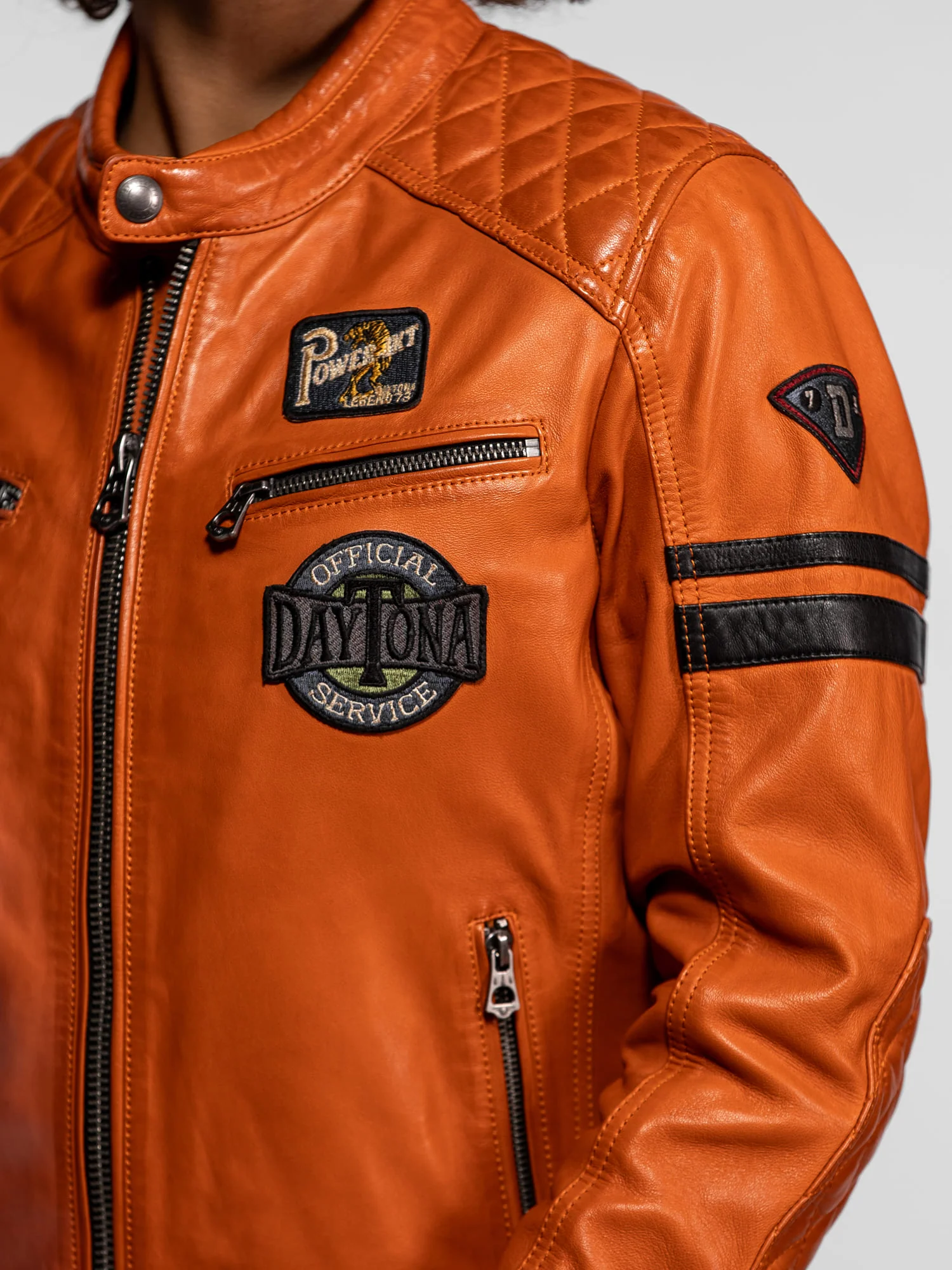 Walkorane - Blouson moto vintage femme - Image 10