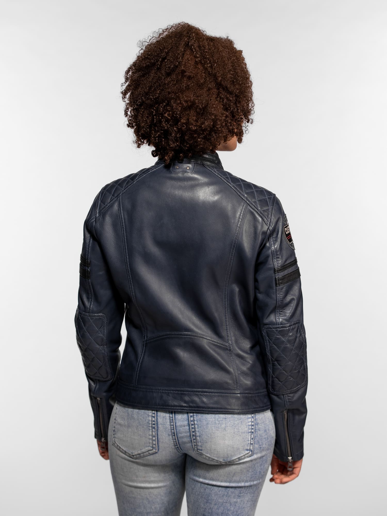 Walkorane - Blouson moto vintage femme - Image 16