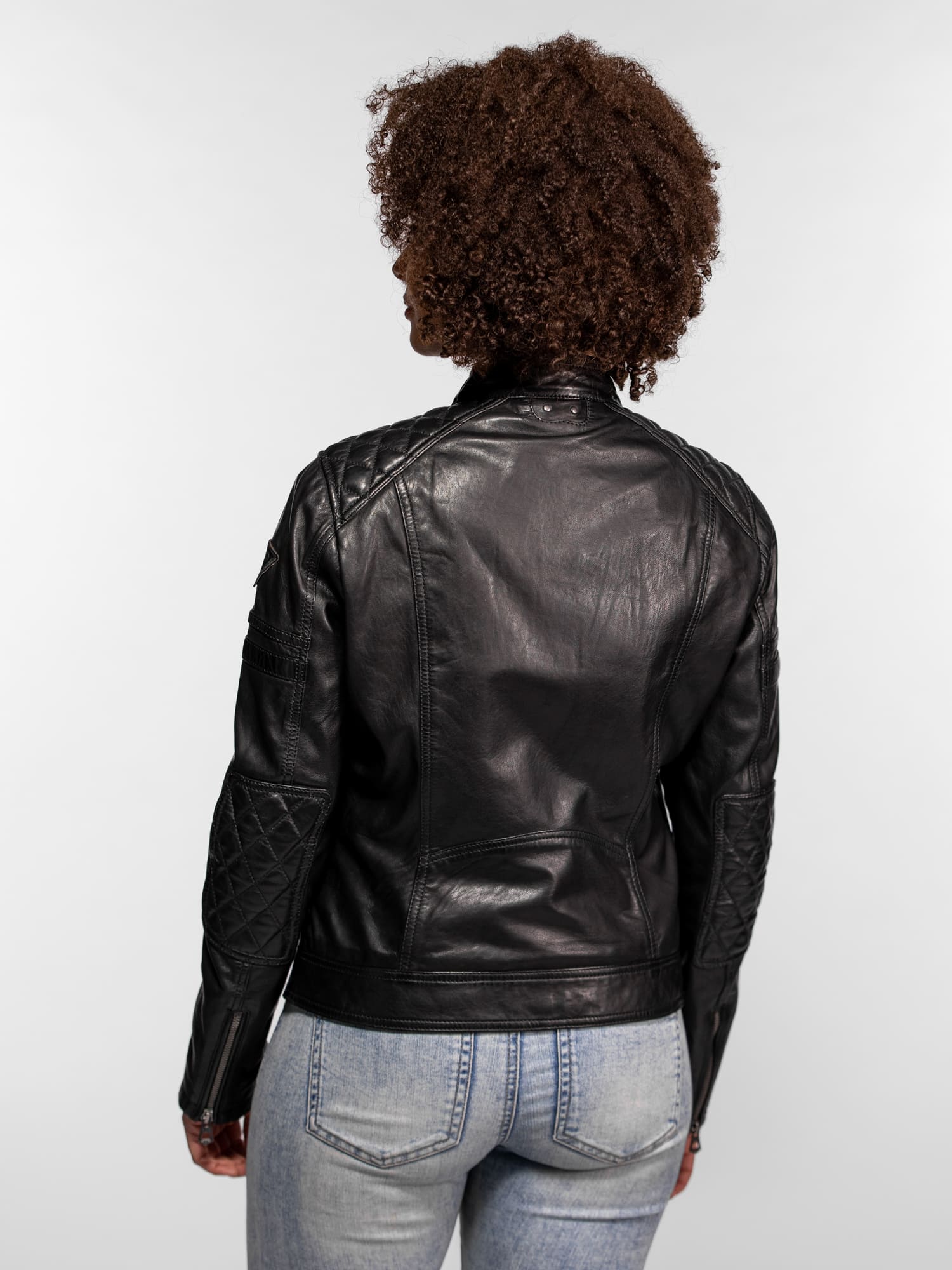 Walkorane - Blouson moto vintage femme - Image 4