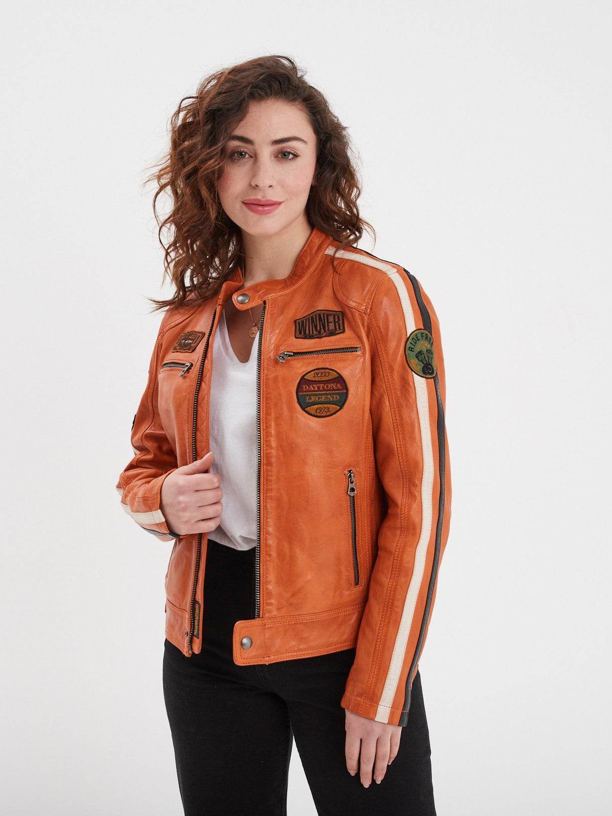 Wartbugy - Blouson moto vintage femme - Image 10