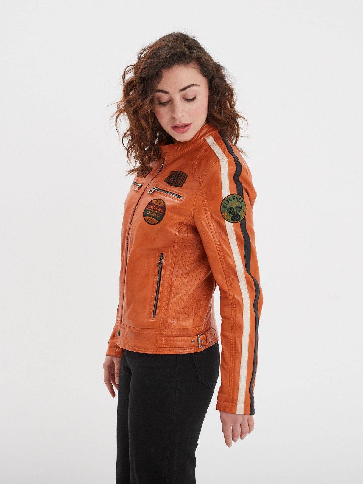 Wartbugy - Blouson moto vintage femme - Image 11