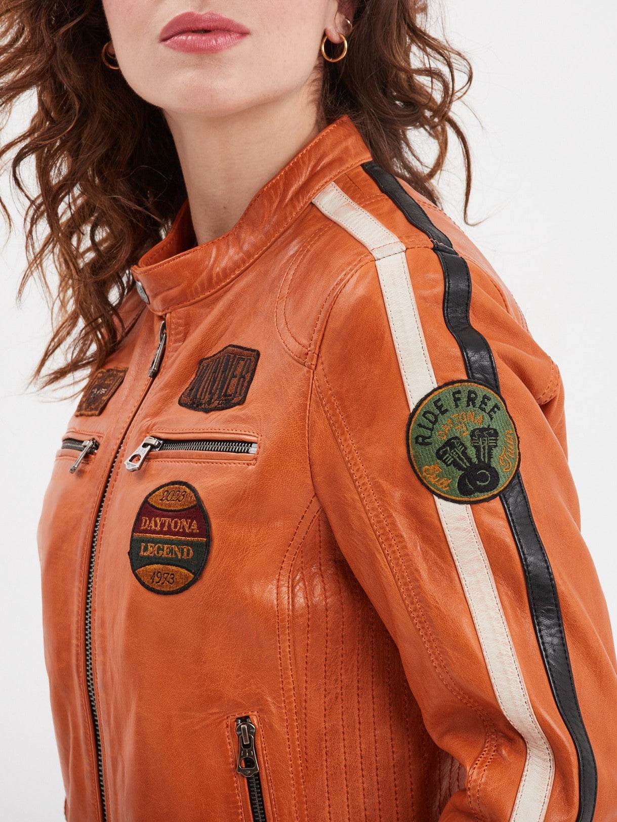Wartbugy - Blouson moto vintage femme - Image 13