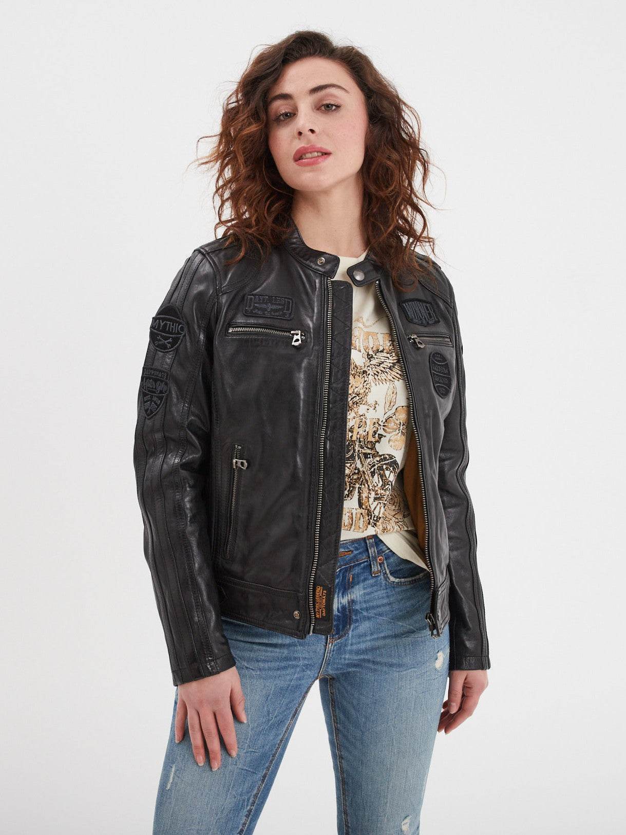 Wartbugy - Blouson moto vintage femme - Image 22