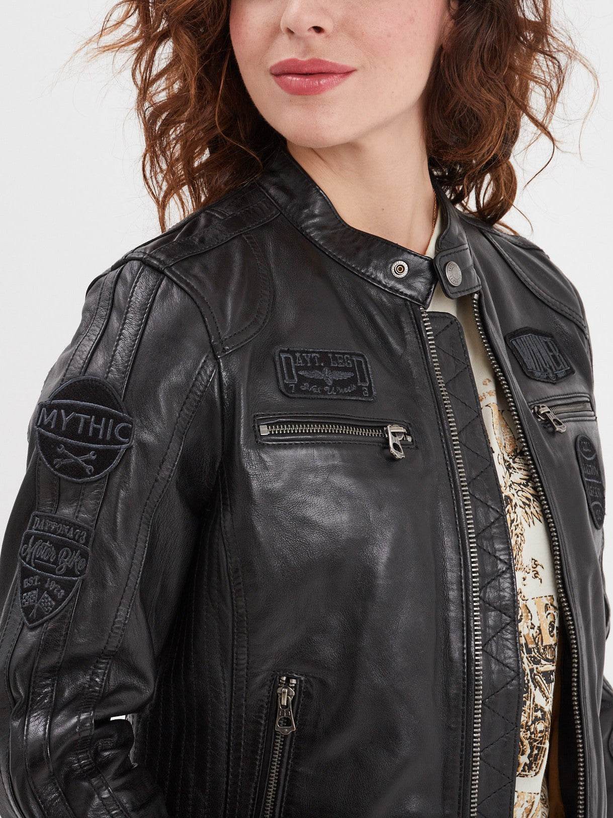 Wartbugy - Blouson moto vintage femme - Image 25