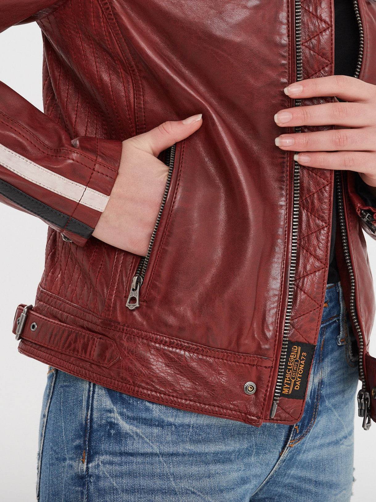 Wartbugy - Blouson moto vintage femme - Image 5