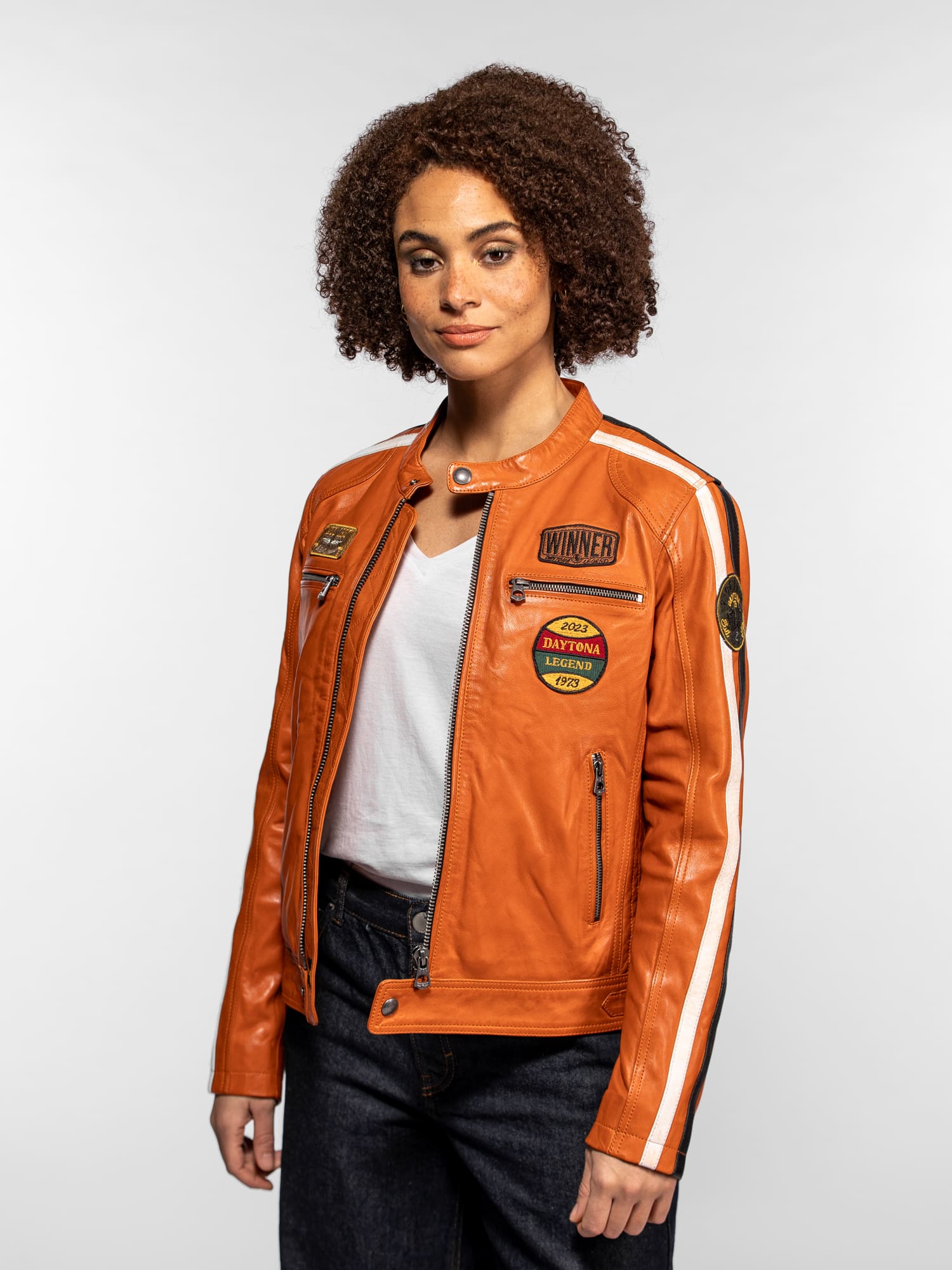 Wartburgin - Blouson moto vintage femme - Image 10