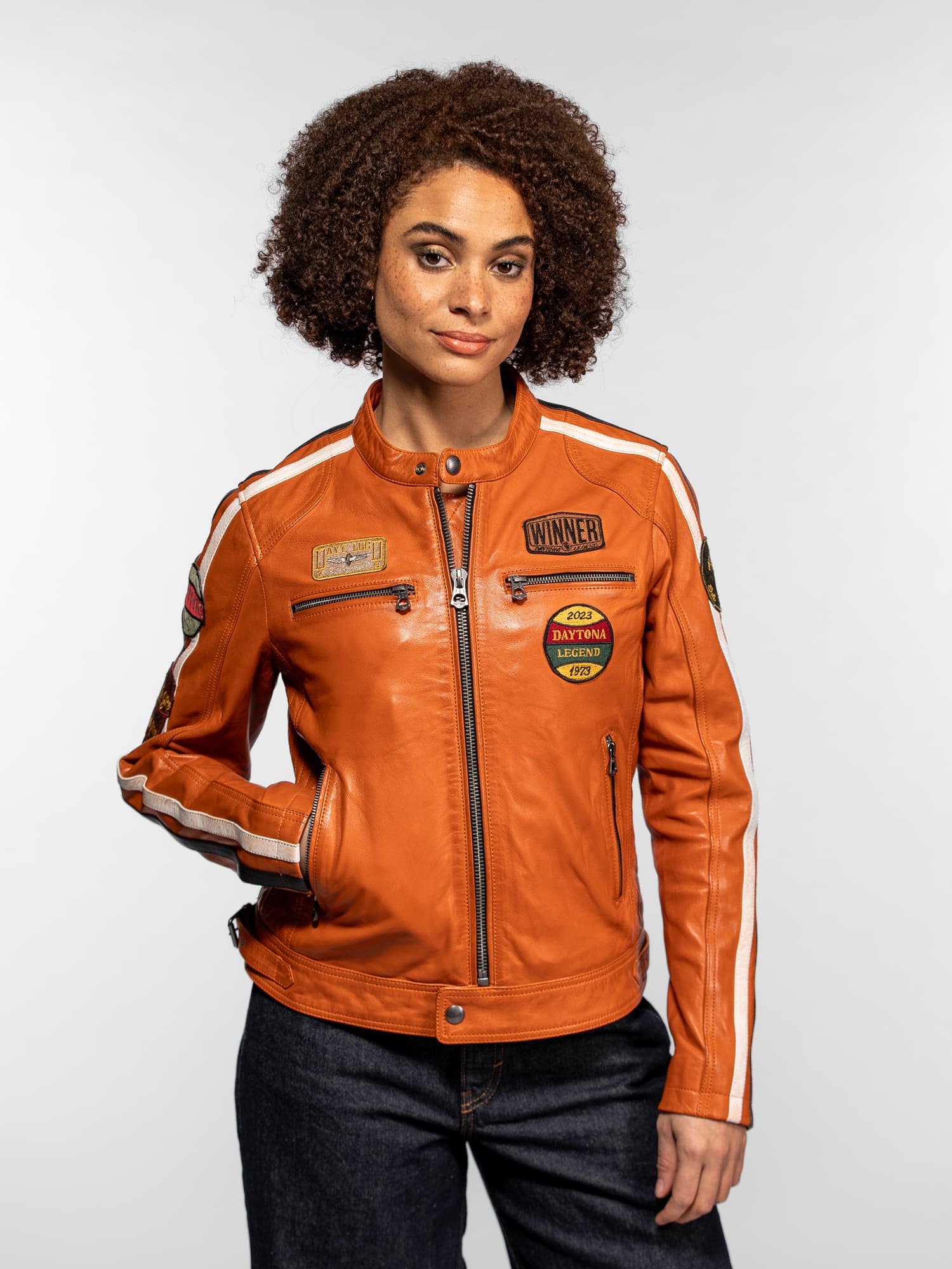 Wartburgin - Blouson moto vintage femme - Image 11