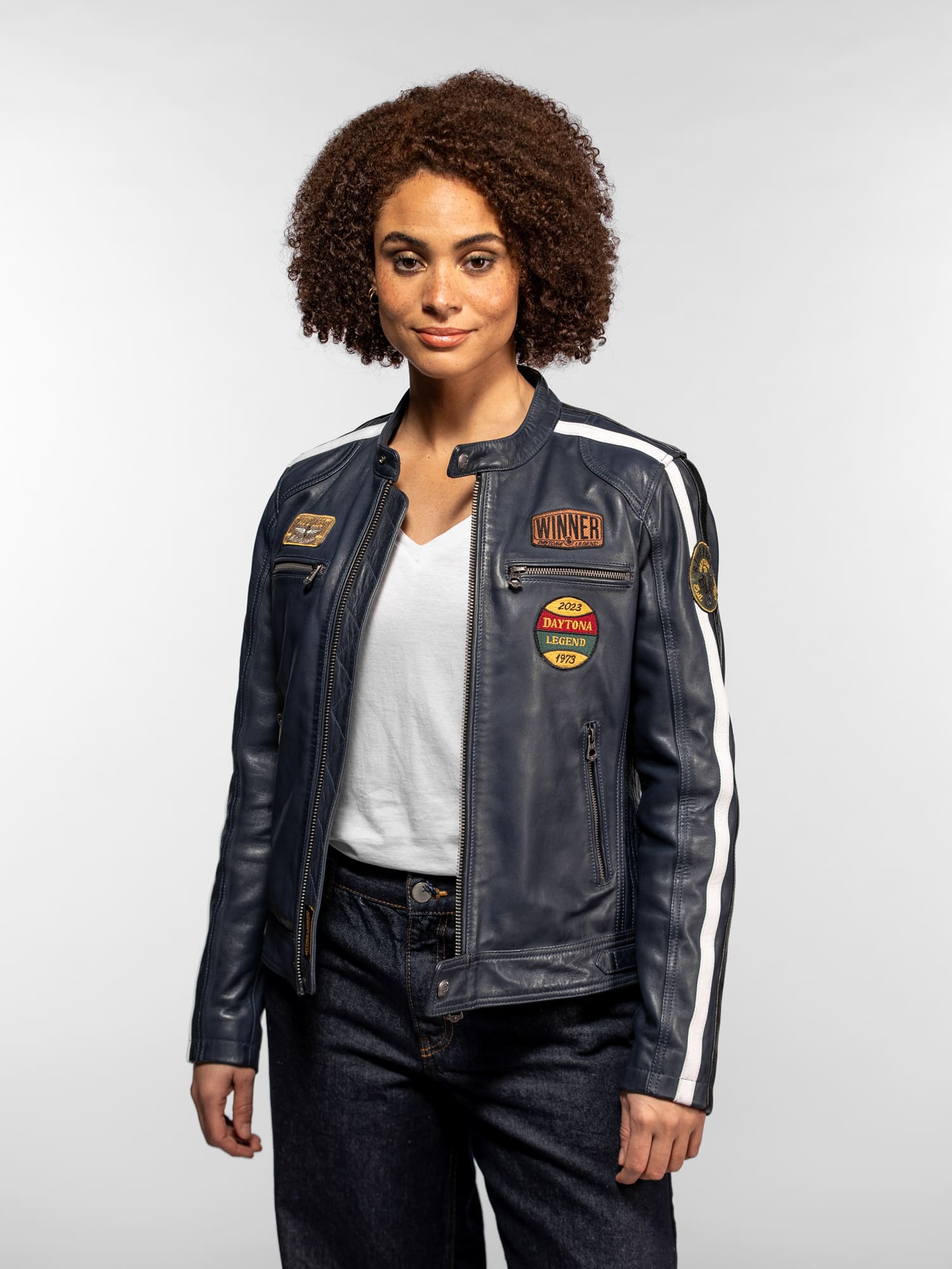 Wartburgin - Blouson moto vintage femme - Image 15