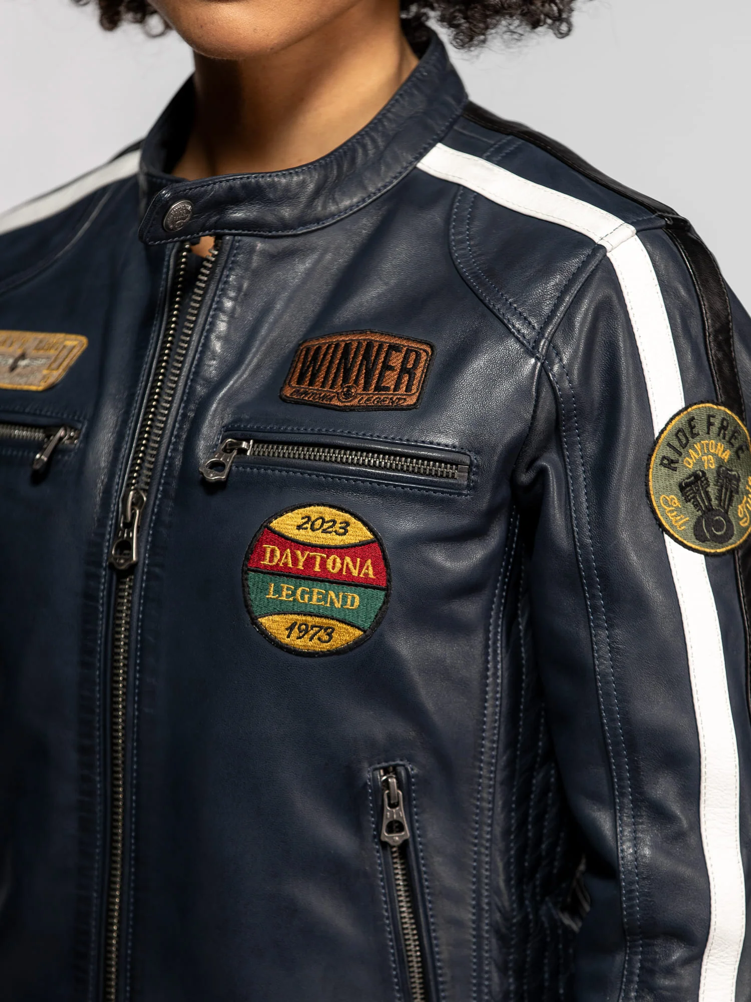 Wartburgin - Blouson moto vintage femme - Image 16
