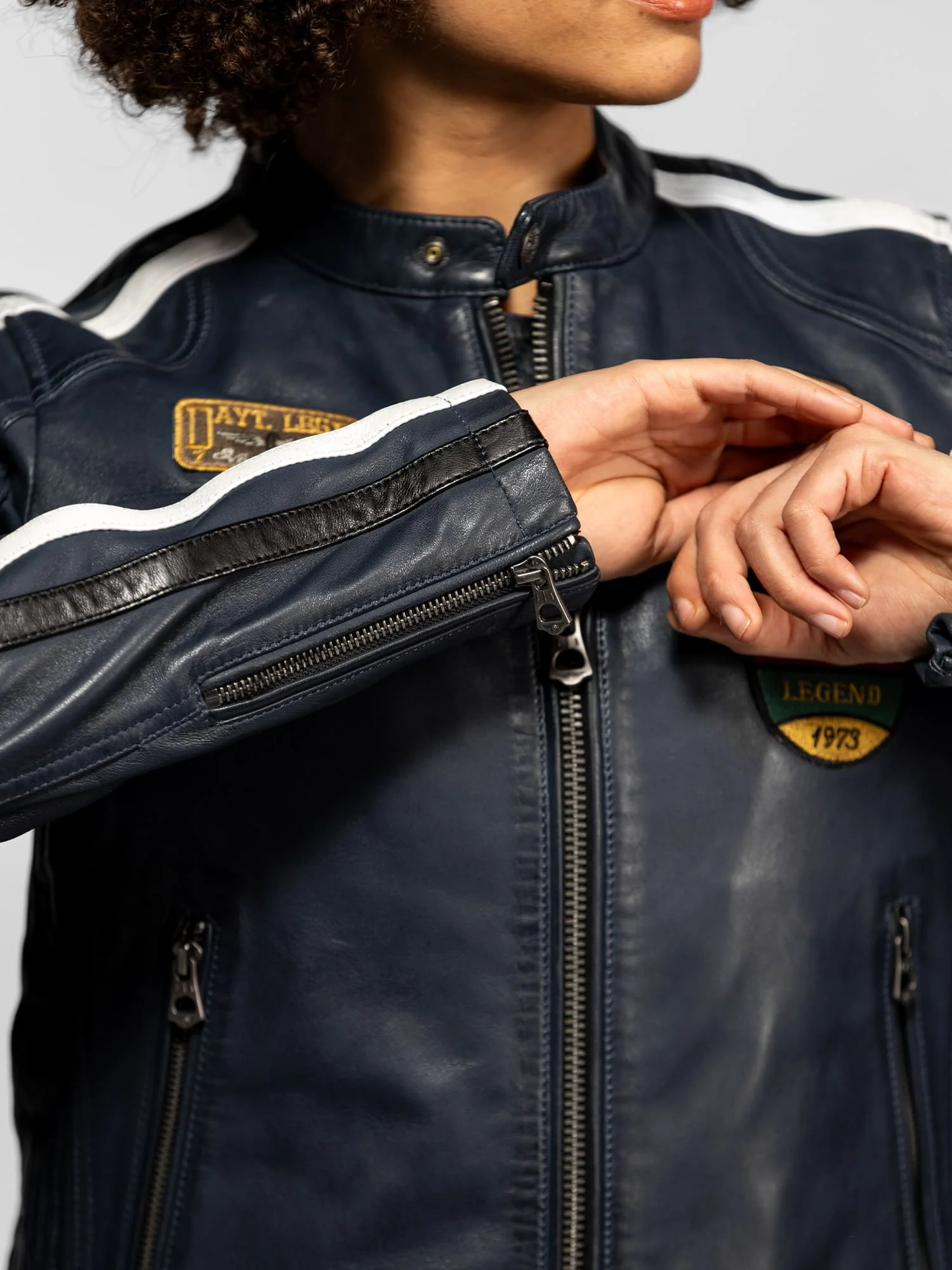Wartburgin - Blouson moto vintage femme - Image 17