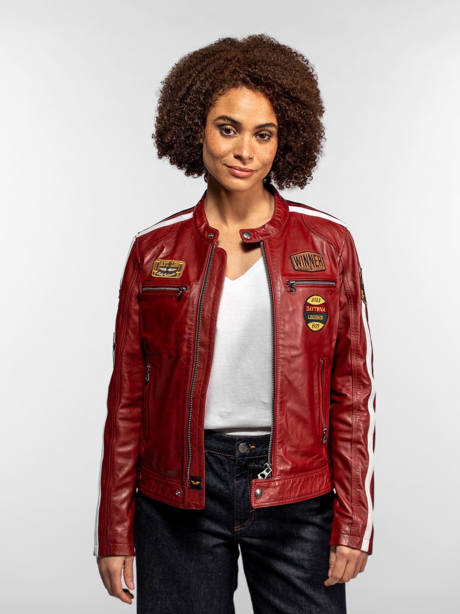 Wartburgin - Blouson moto vintage femme - Image 23