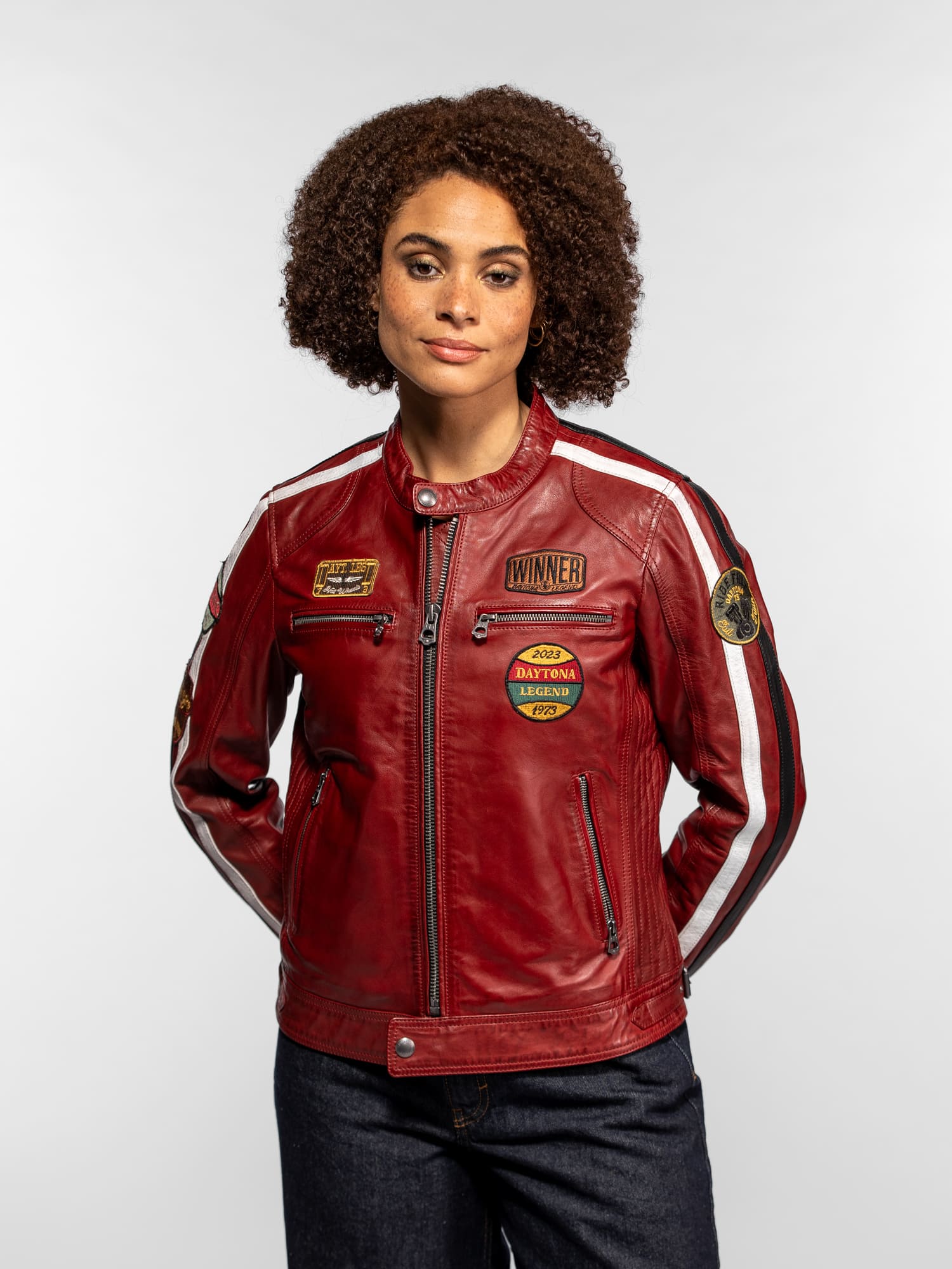 Wartburgin - Blouson moto vintage femme - Image 26